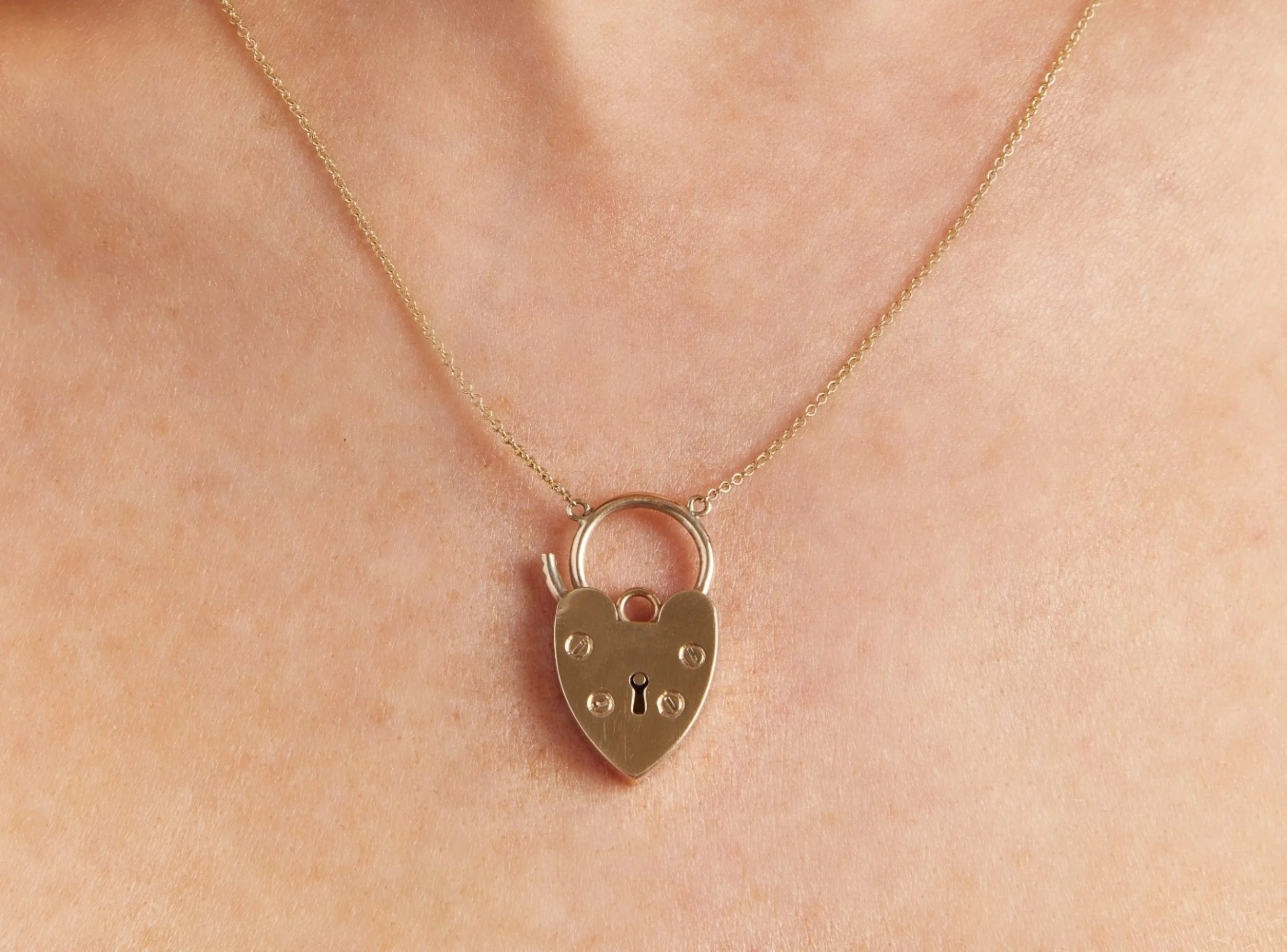Vintage Heart Padlock Necklace — Turner & Tatler
