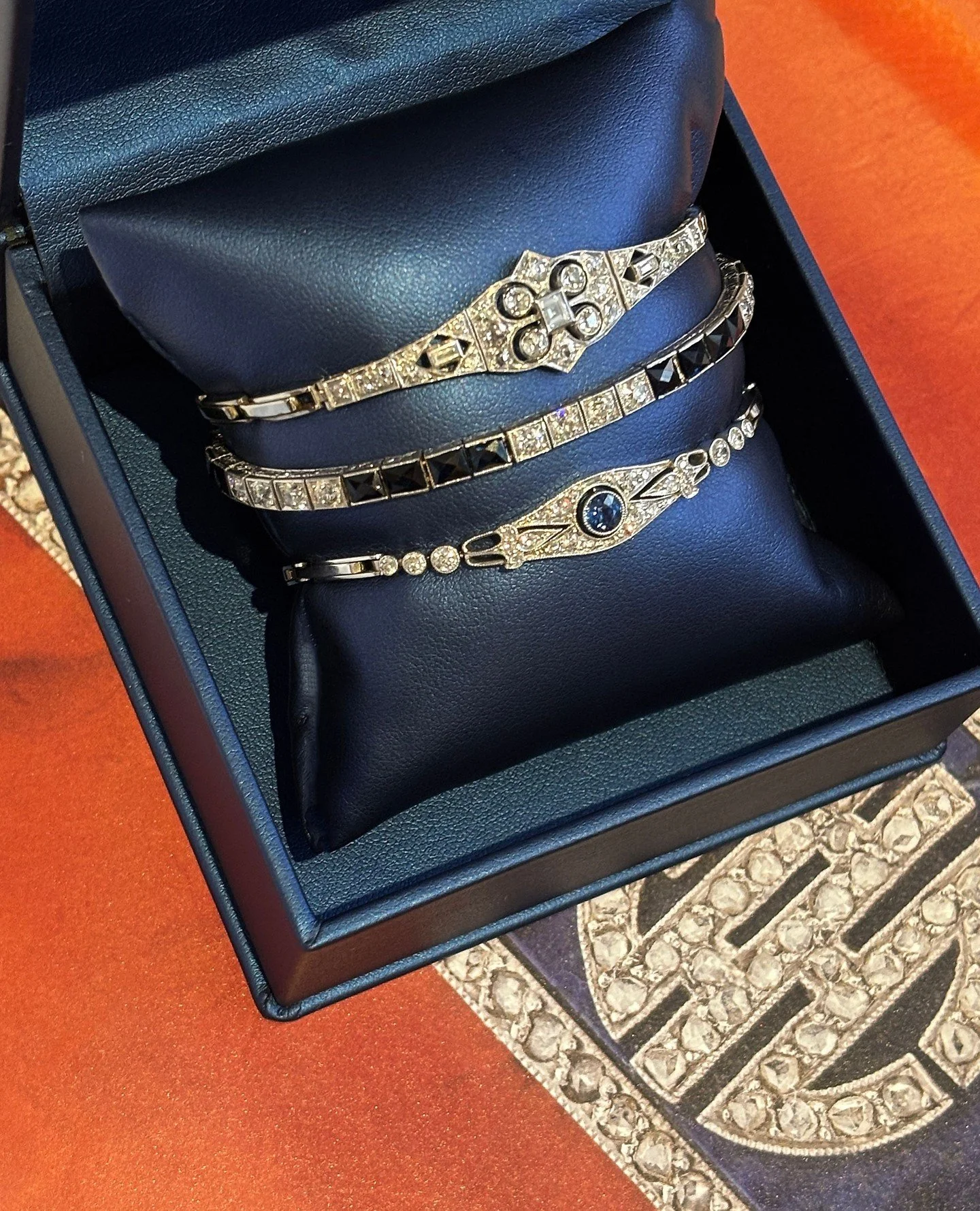 A Royal stack. Sapphire depth, diamond brilliance, timeless power.