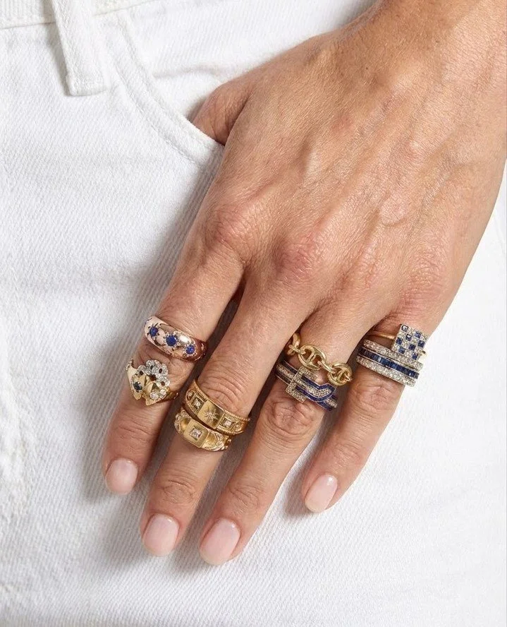 Deep blues that catch the light. Whether set in classic gold or paired with unexpected details, a sapphire always feels intentional... A great gift for Mother's Day!