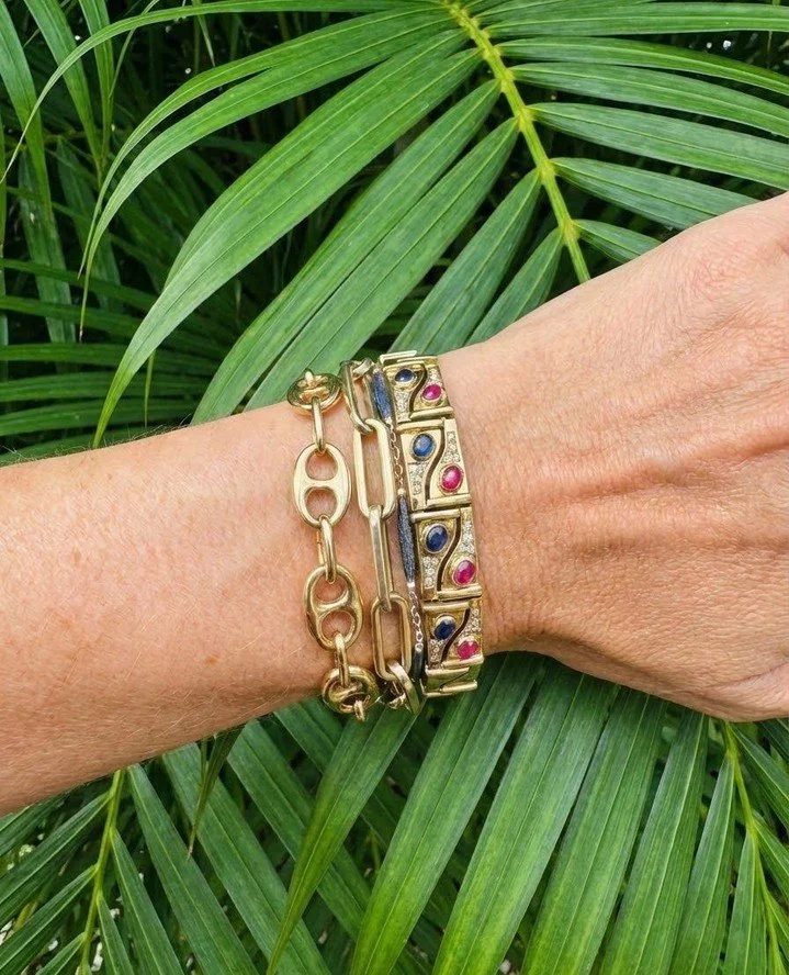 Gold bracelet stacks, reimagined.