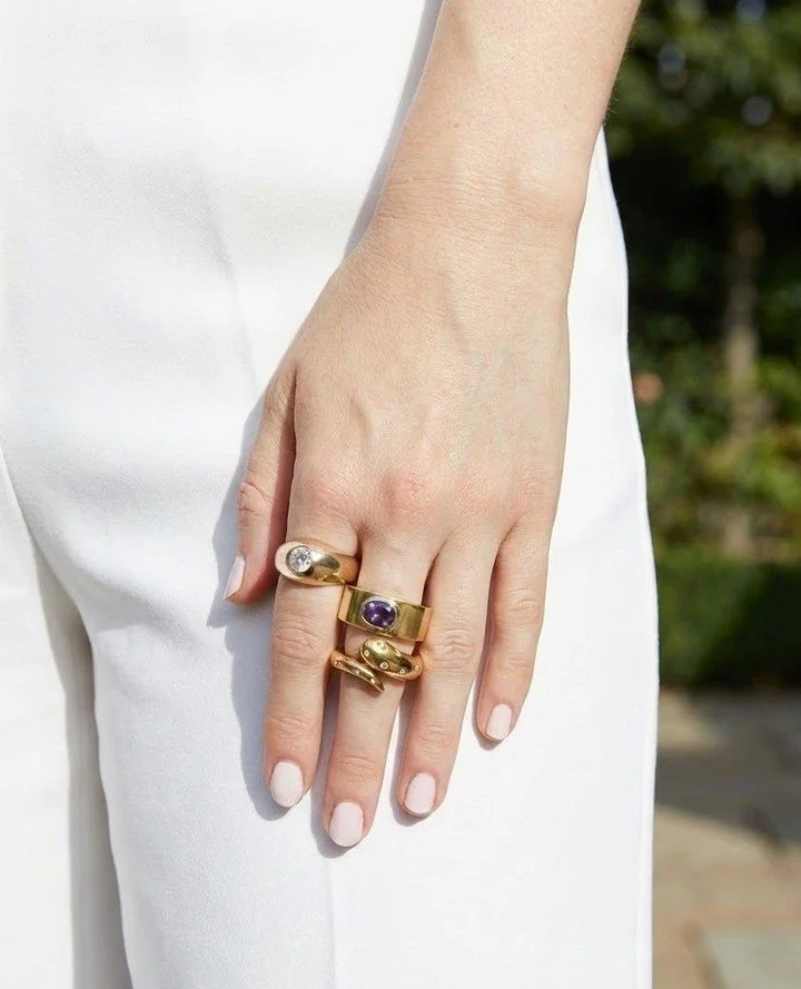 Chunky gold rings have a way of saying everything without trying too hard. Substantial, sculptural, and timeless, they bring a quiet confidence to the hand.