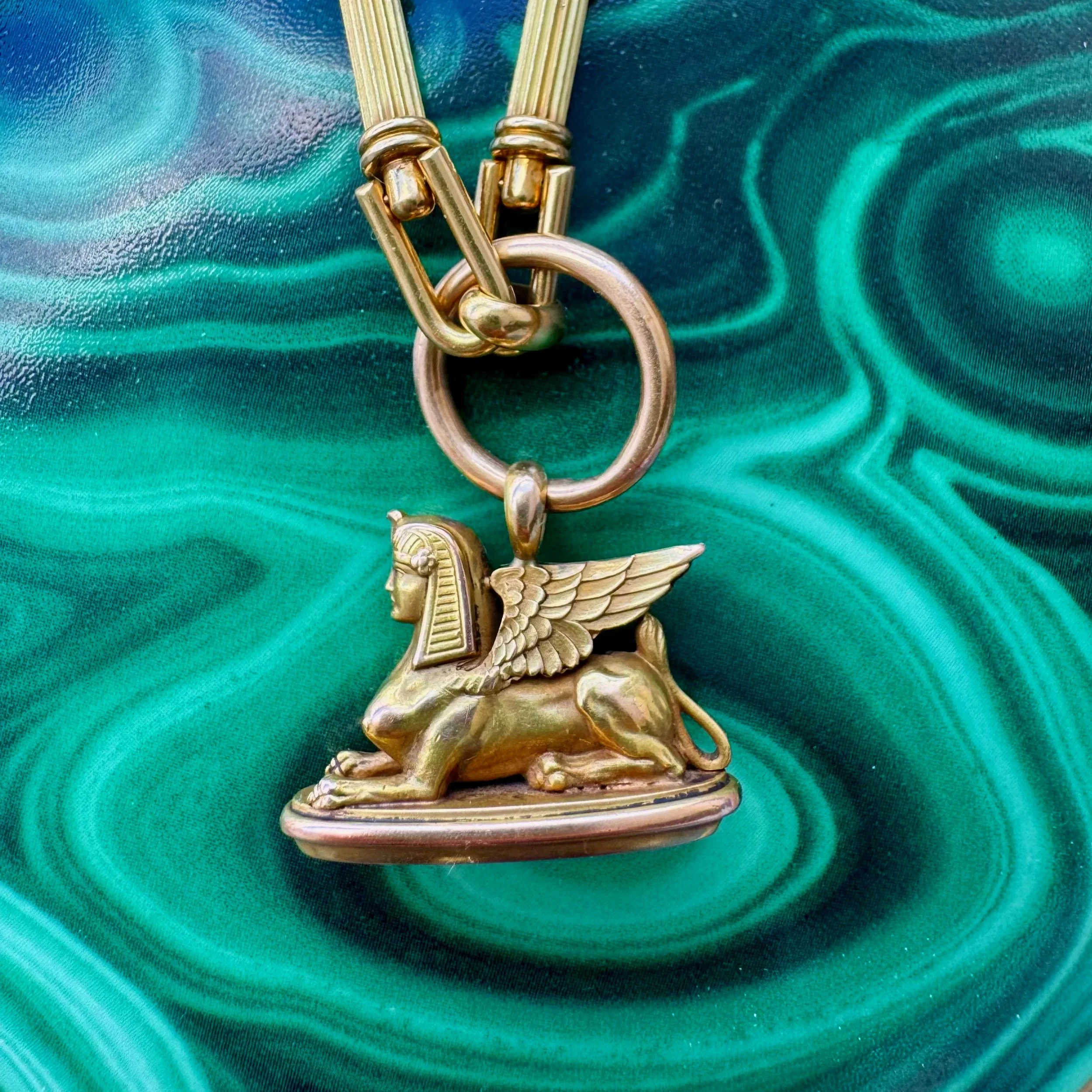 Antique+Egyptian+Revival+Sphinx+Fob%3APendant_green.jpg