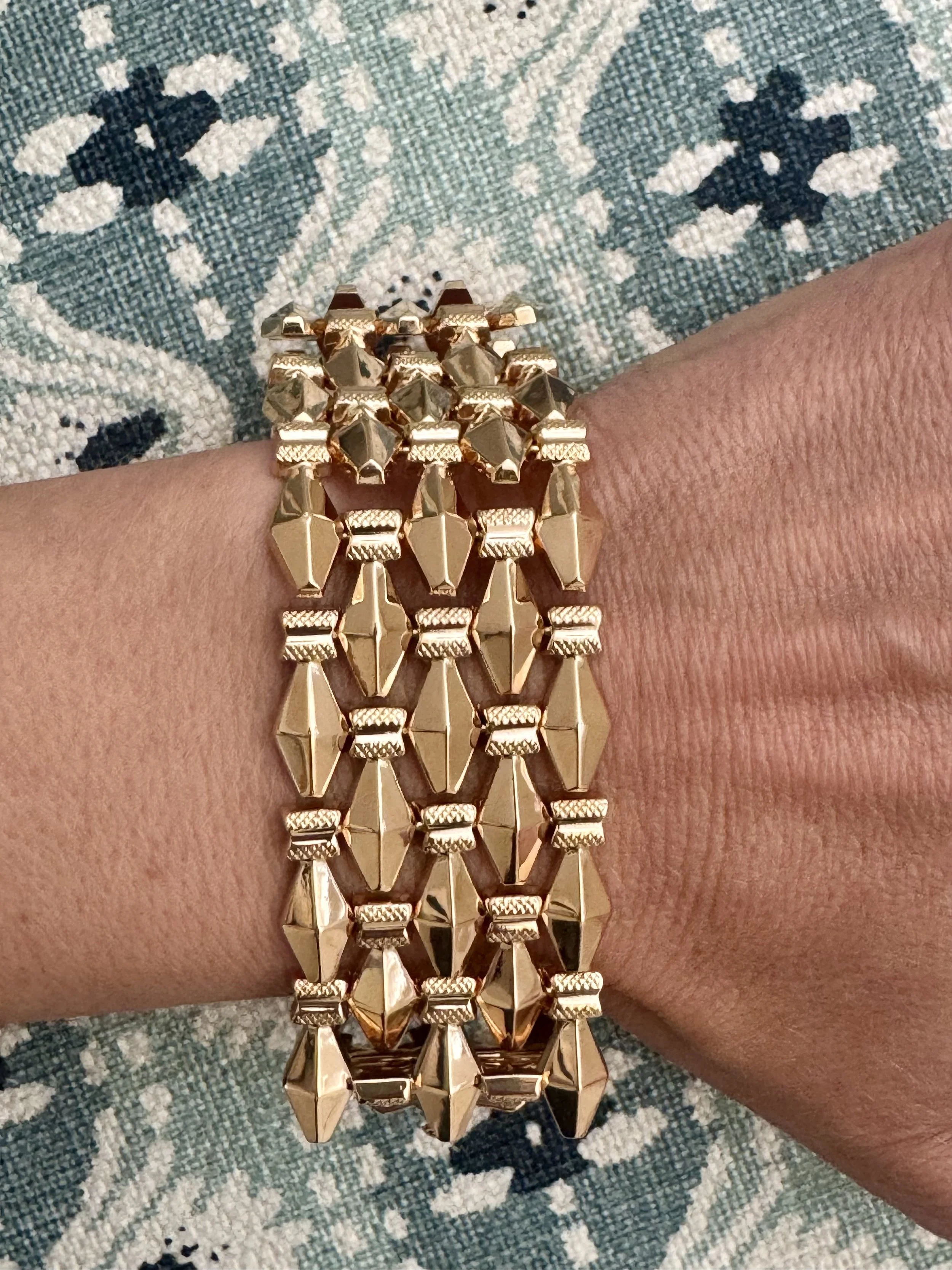 Retro 1940s 18KT Rose Gold Bracelet