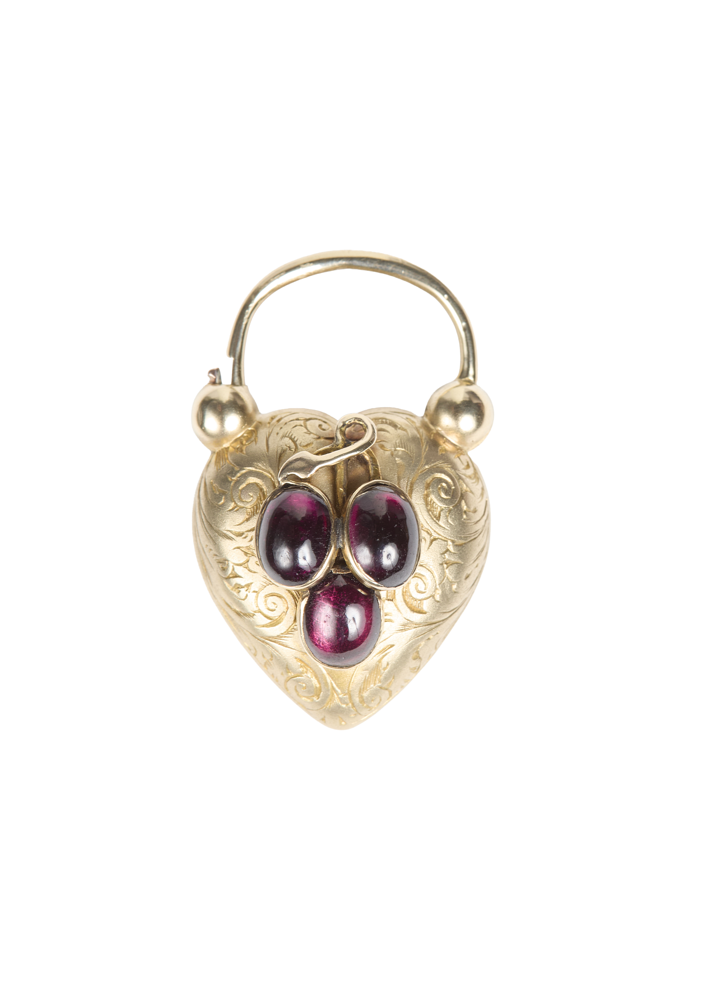 Garnet Heart Padlock Triple Garnet Locket0485.png