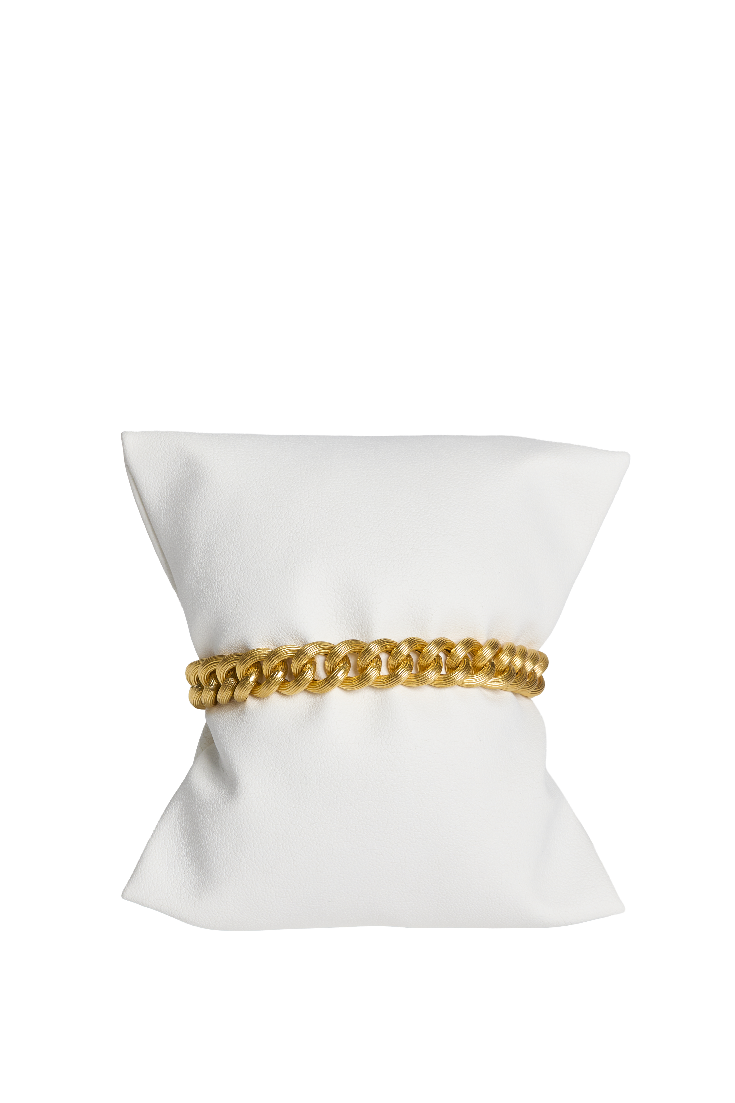 Vintage 18KT Textured Curb Link Bracelet
