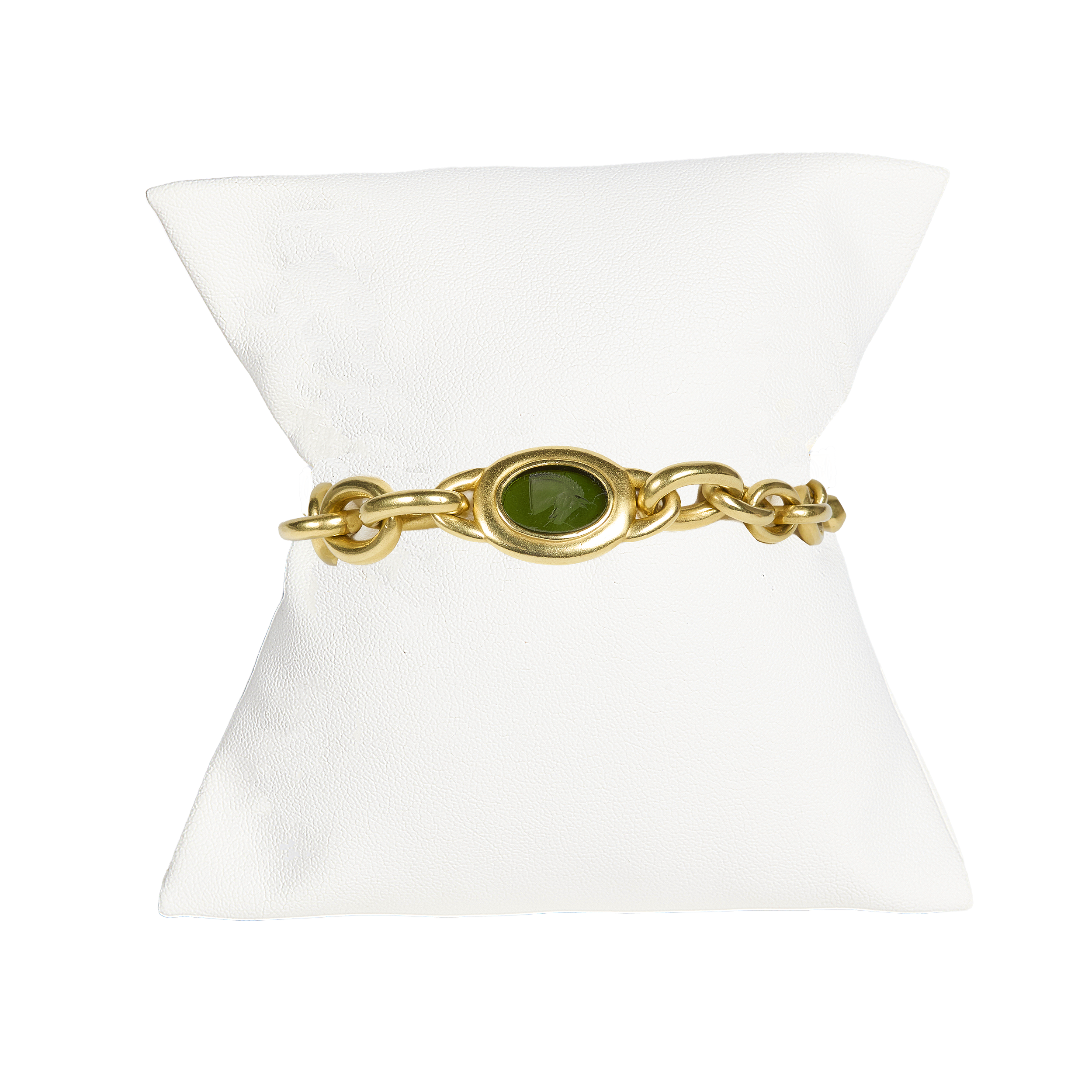 Equestrian+Green+Glass+and+Oval+Link+Bracelet+heavy+Front_0540.png