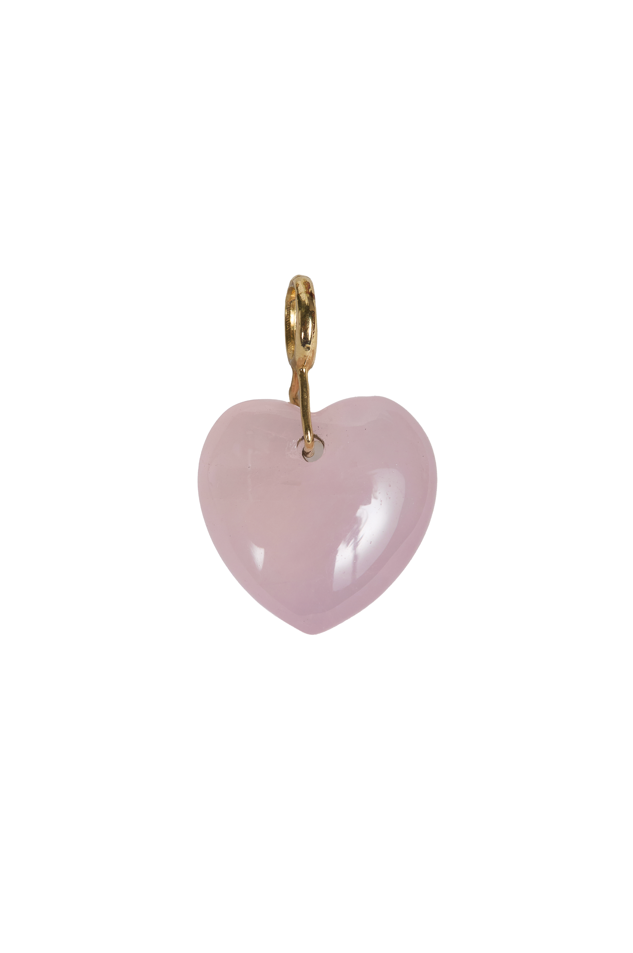 Vintage Pink Agate Heart Pendant