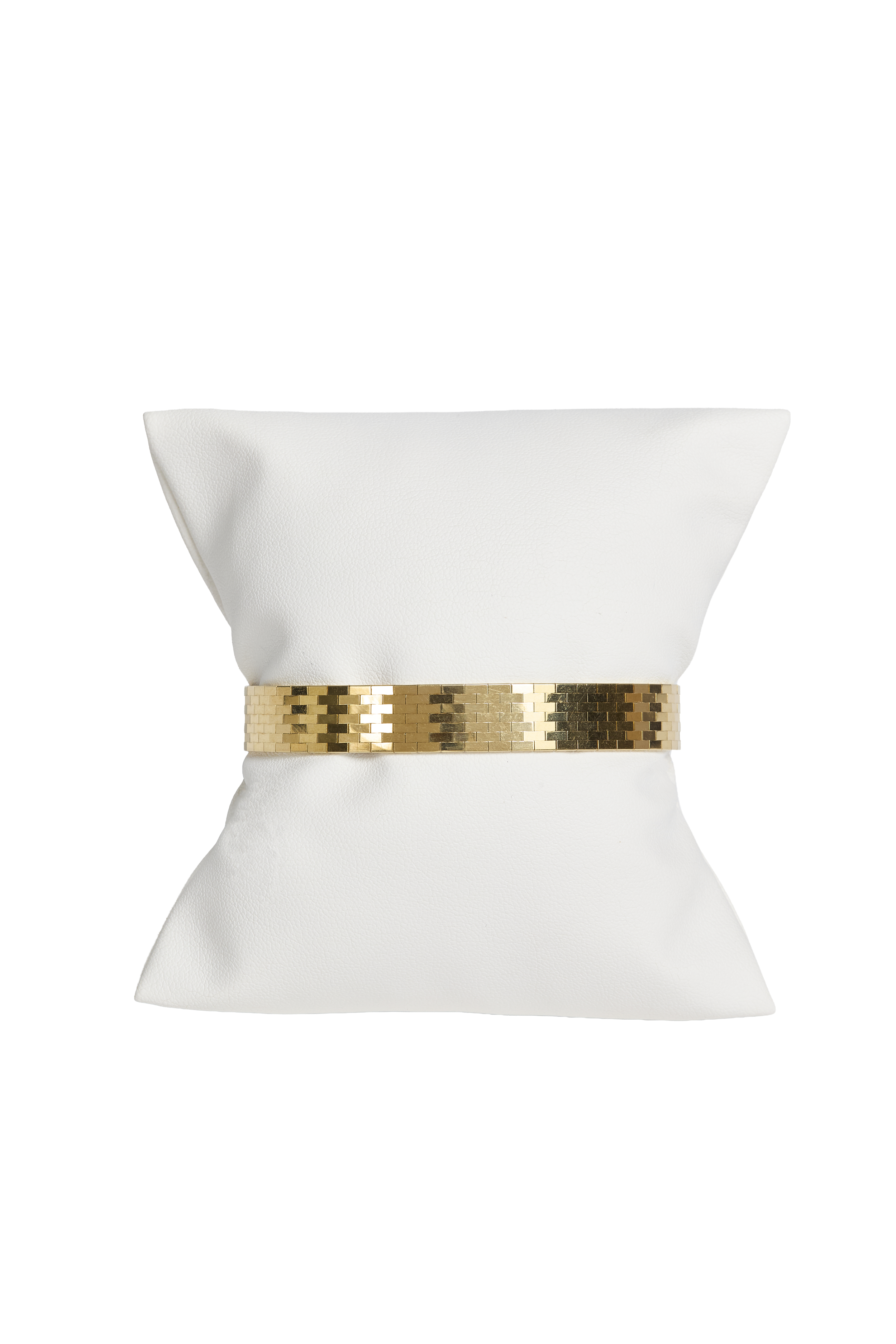 Vintage 18KT Brick Link Bracelet