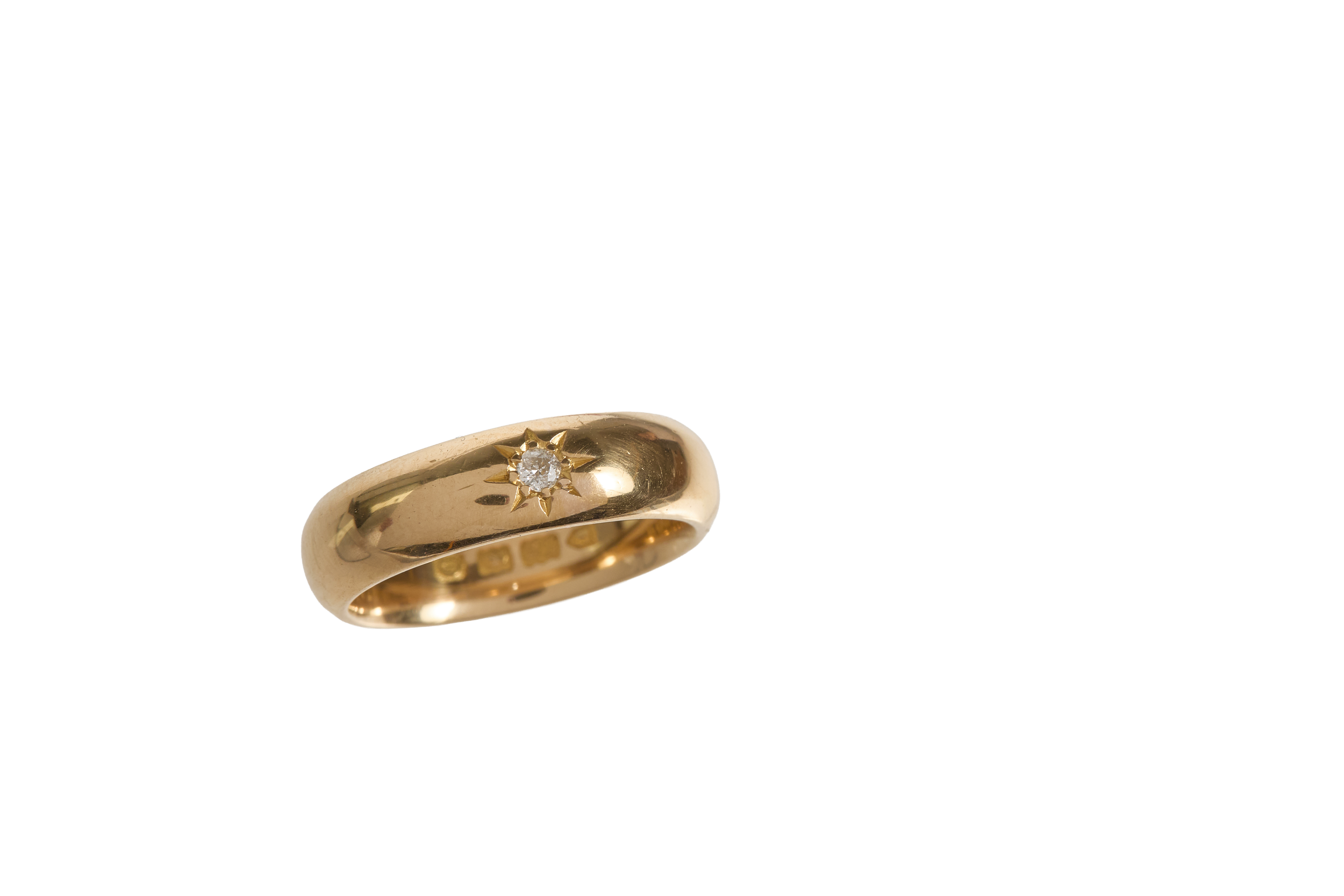 Antique 22KT and Old Euro Diamond Star Set Band