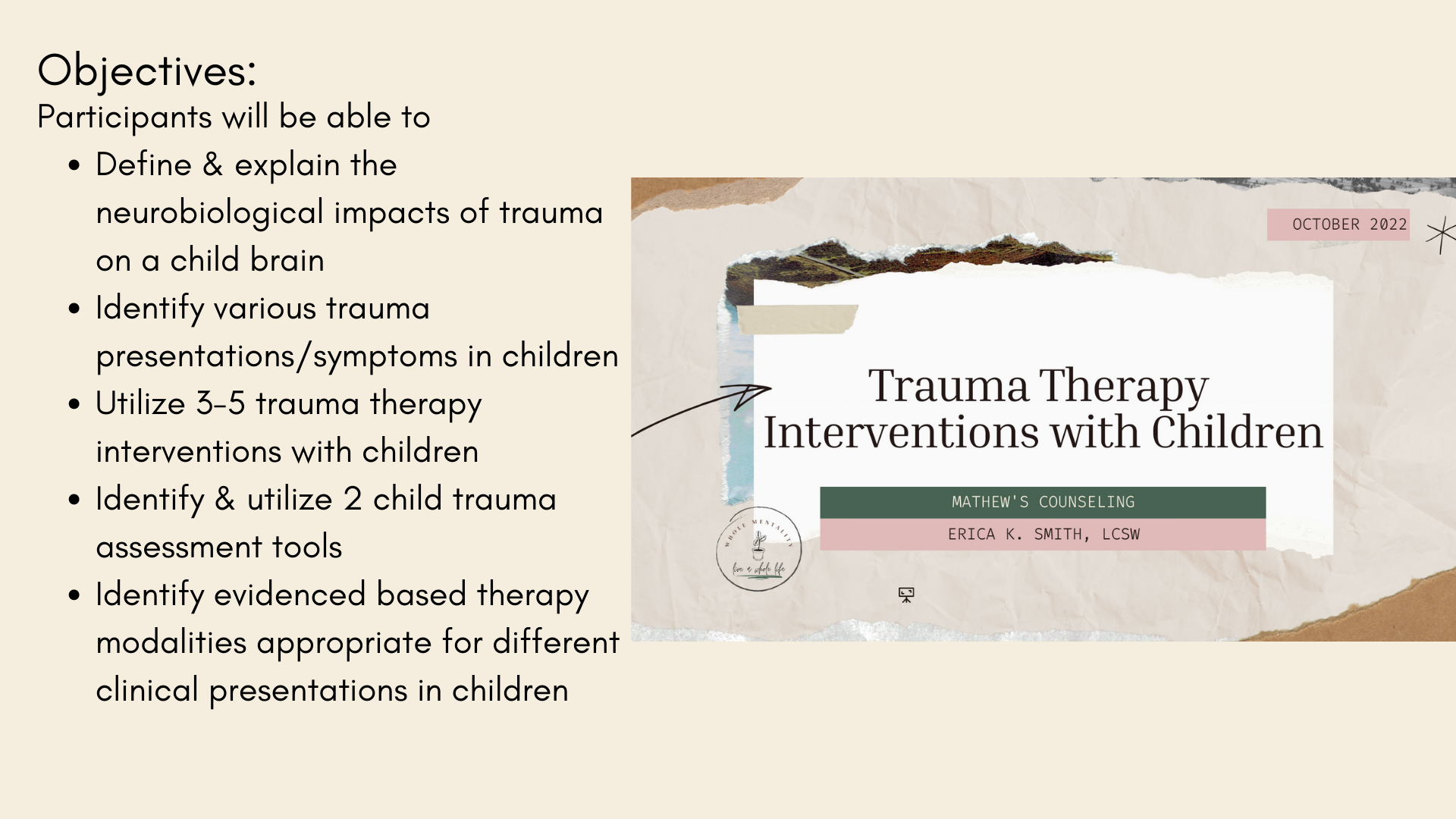 Trauma Therapy Interventions with Children