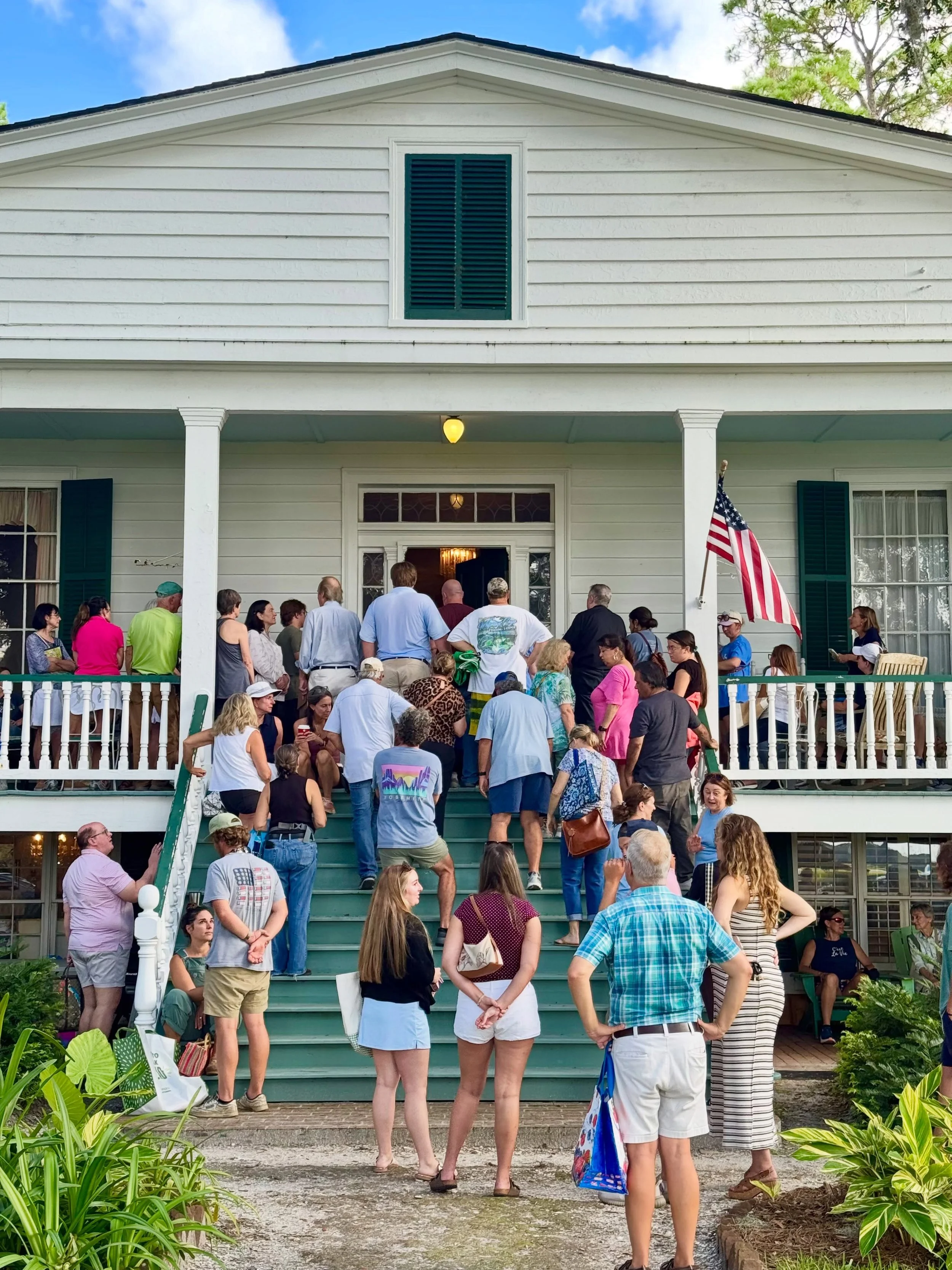 Thank you to everyone who shopped with us today, it was a beautiful afternoon on The Bluff! We will be back tomorrow from 9:00am - 12:00pm and all prices will be reduced. We can&rsquo;t wait to see everyone again at 3 W Bluff Drive! #estatesale #esta