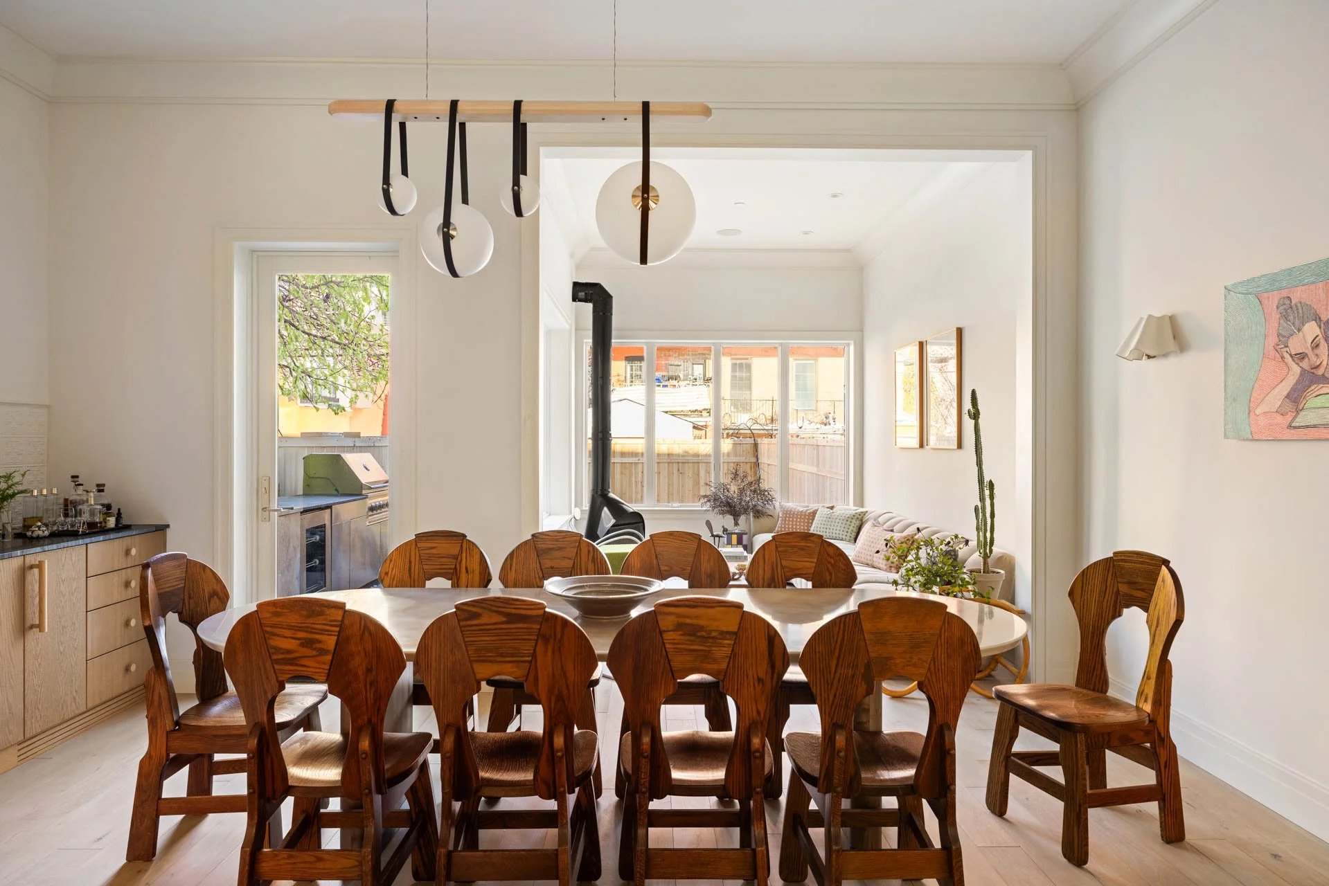 Dining Room Table with Custom Wooden Chairs