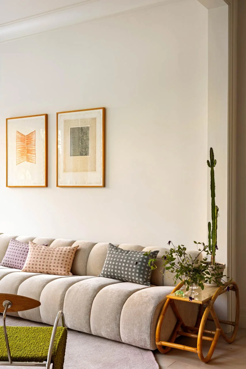 Townhouse interior design - sofa and pillows