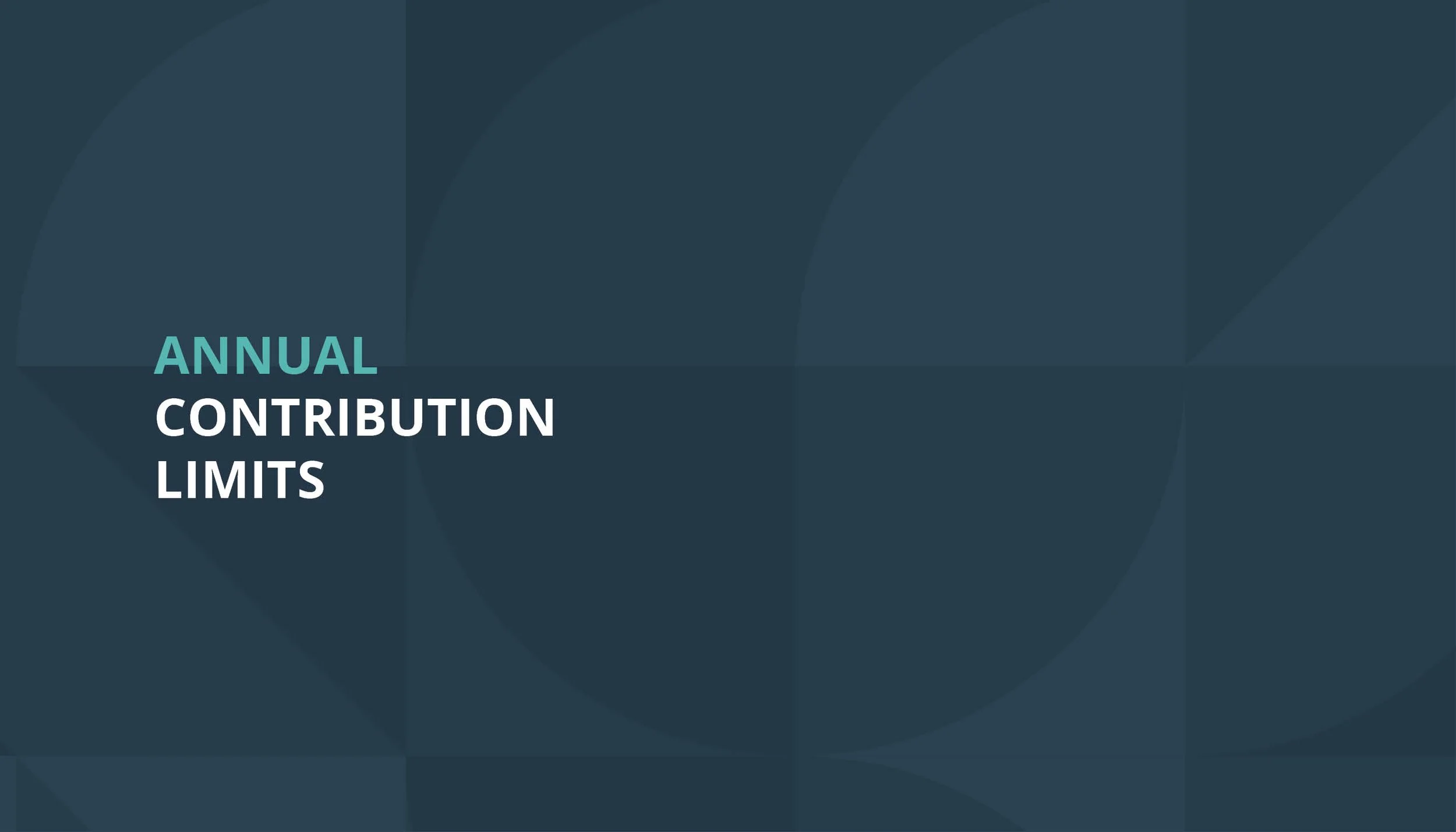 Retirement Plan Contribution Limits