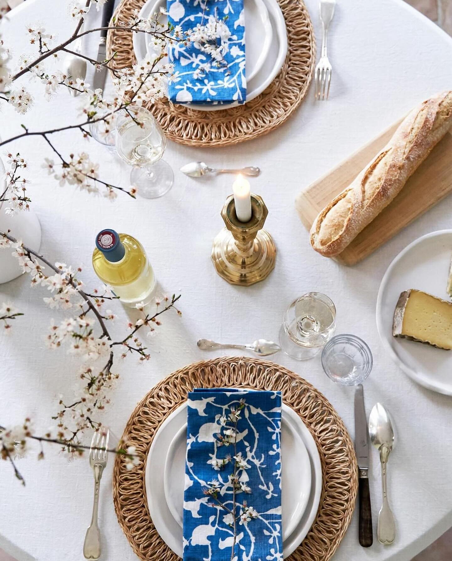 We are really feeling the spring days. Looking forward to receiving these great textiles and placemats from @couleurnature. Time for a refresh. #springdecor #blockprint #springstyle