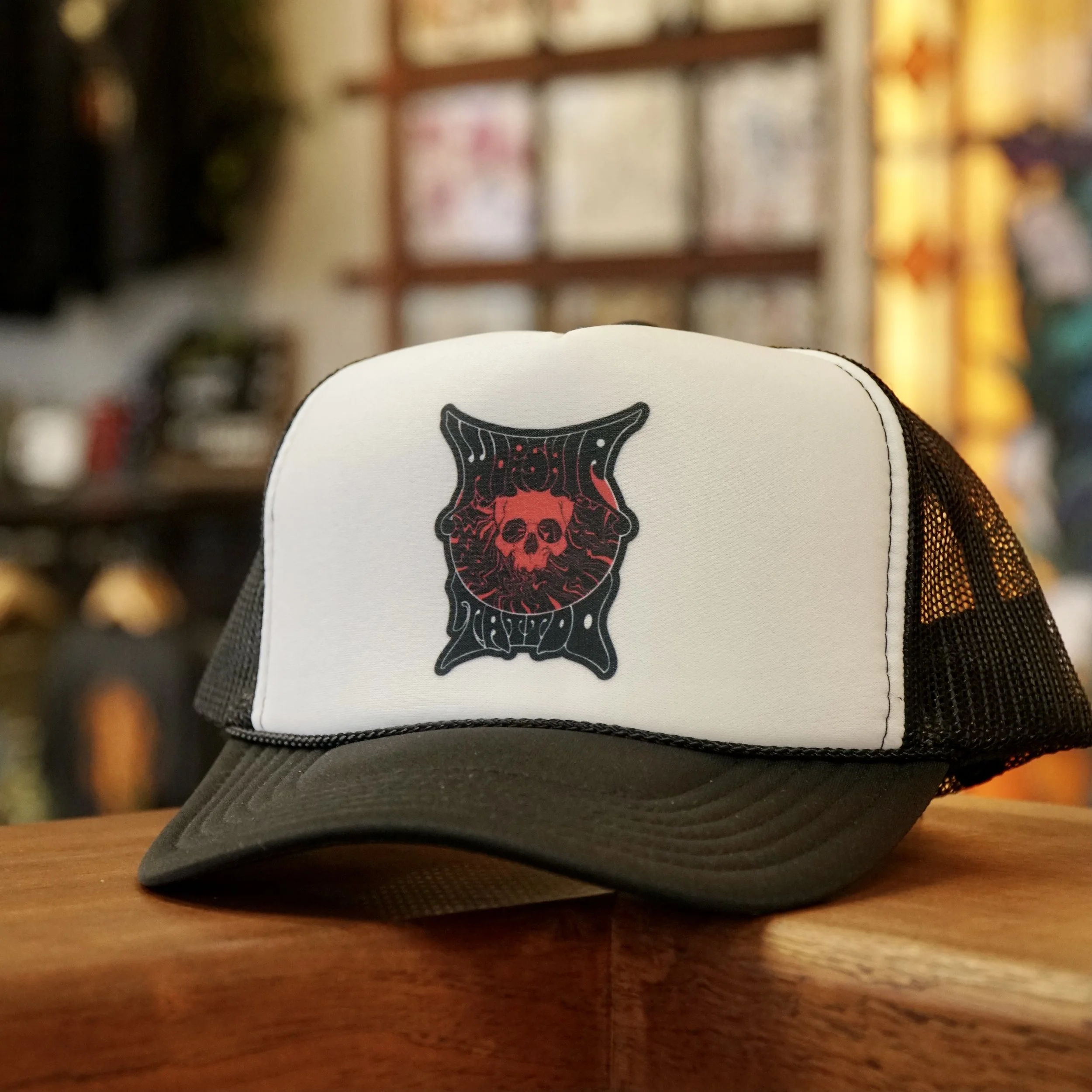 OG Skull Trucker Hat — WORSHIP
