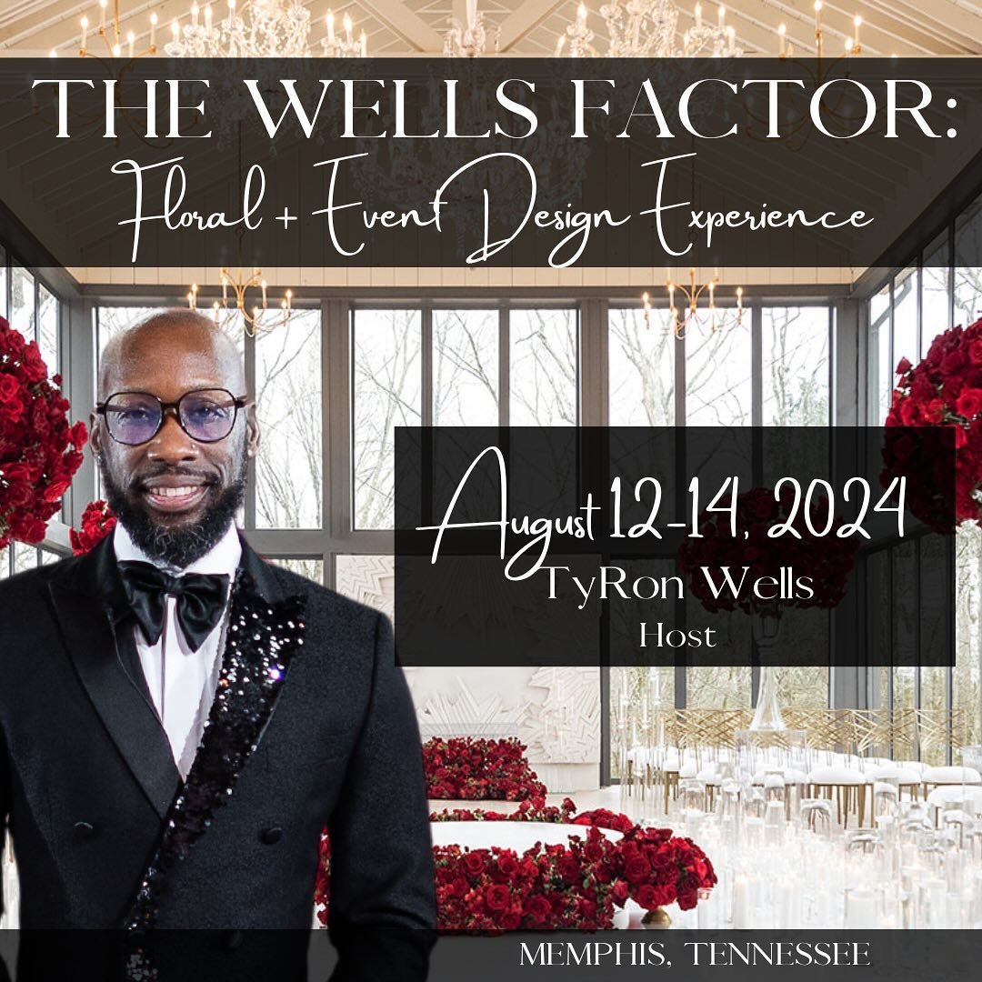 It&rsquo;s LIVE! The Wells Factor: Floral+Event Design Experience! 

A three day intensive that will focus on elevating your business to the next level! Seats are limited and filling up fast.

Secure your spot at https://www.wellsdesignco.org/masterc