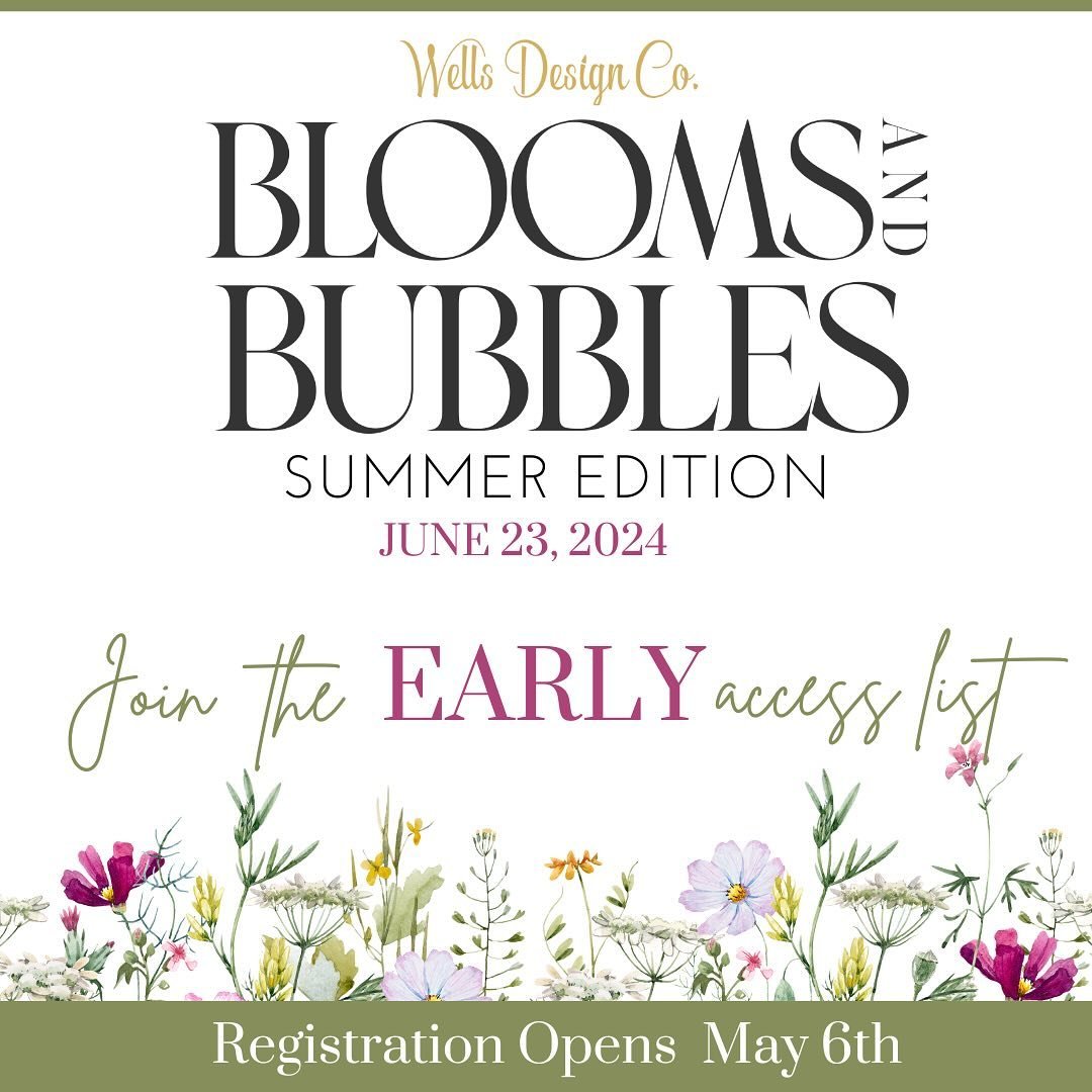 Get ready to bask in the sun and savor the sweetness of summer with Blooms and Bubbles: Summer Edition! 🌞🌺 Mark your calendars for June 23, 2024, and join us for an unforgettable day of floral fun and effervescent delights!

LINK IN BIO. 
 
📅 Regi