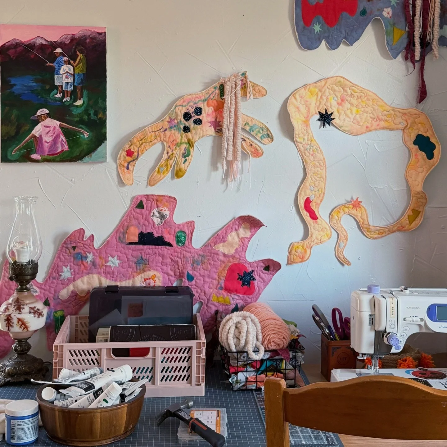 I love seeing artists&rsquo; studio spaces so here&rsquo;s mine. I&rsquo;ve always worked in the home, usually in a small nook wherever available. Even when I had an extra room, I&rsquo;ve always enjoyed making in the same space where my children are