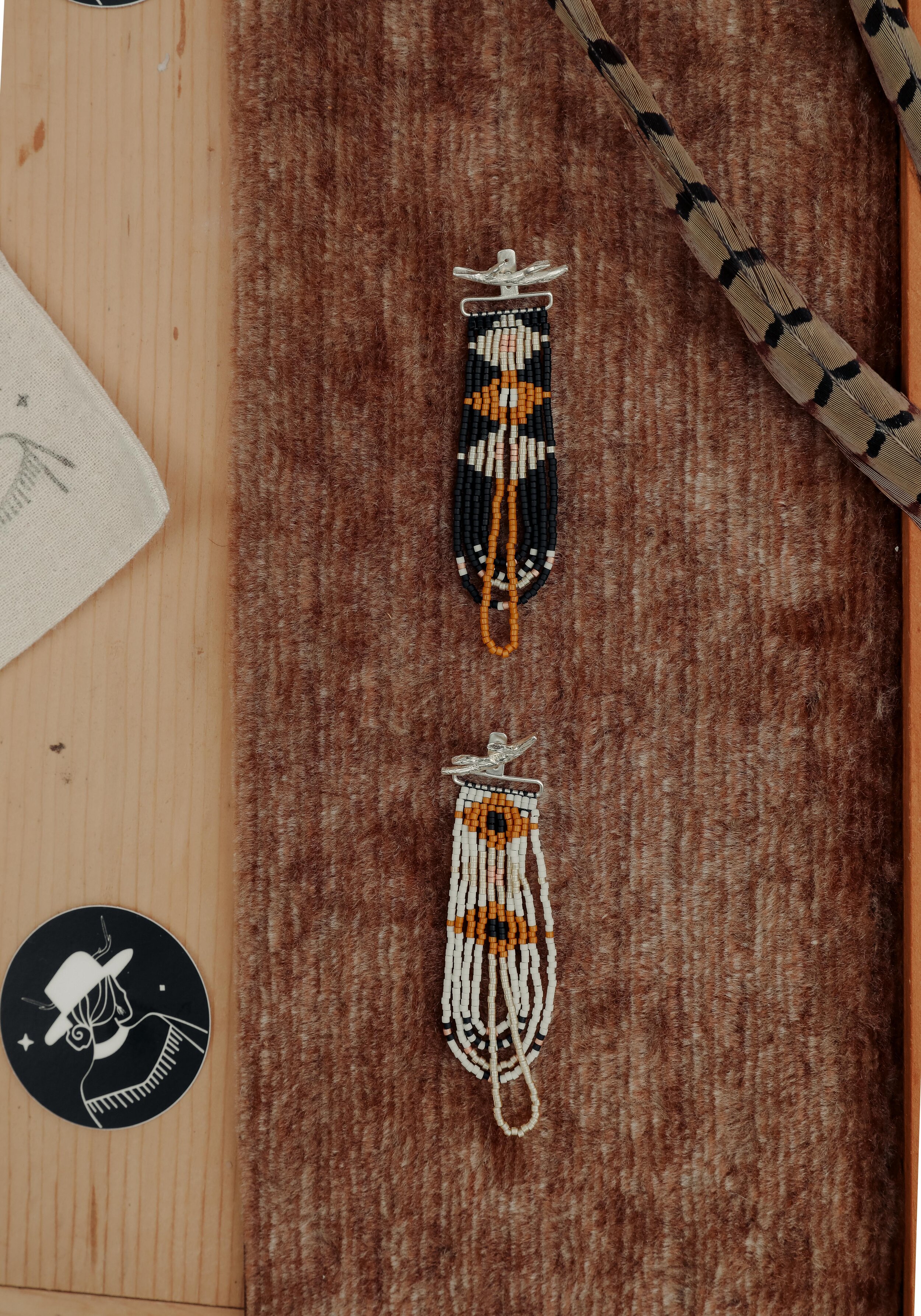 Silver White Tail Antler Ear Jackets