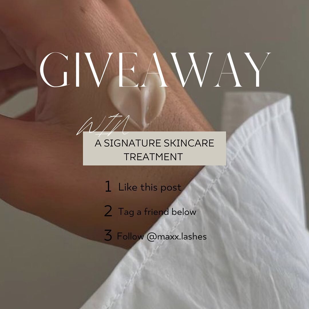 GIVEAWAY TIME 🎉

Treat yourself to the ultimate skincare experience. One lucky lady will WIN our,

SIGNATURE SKINCARE TREATMENT ☁️ This includes 

Custom Peel Treatment 

Lymphatic Facial Massage 

Cool Globe Facial Massage 

Scalp Massage 

Luxury 