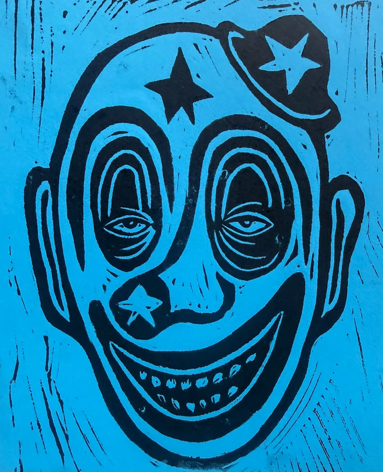 Linocut Clown