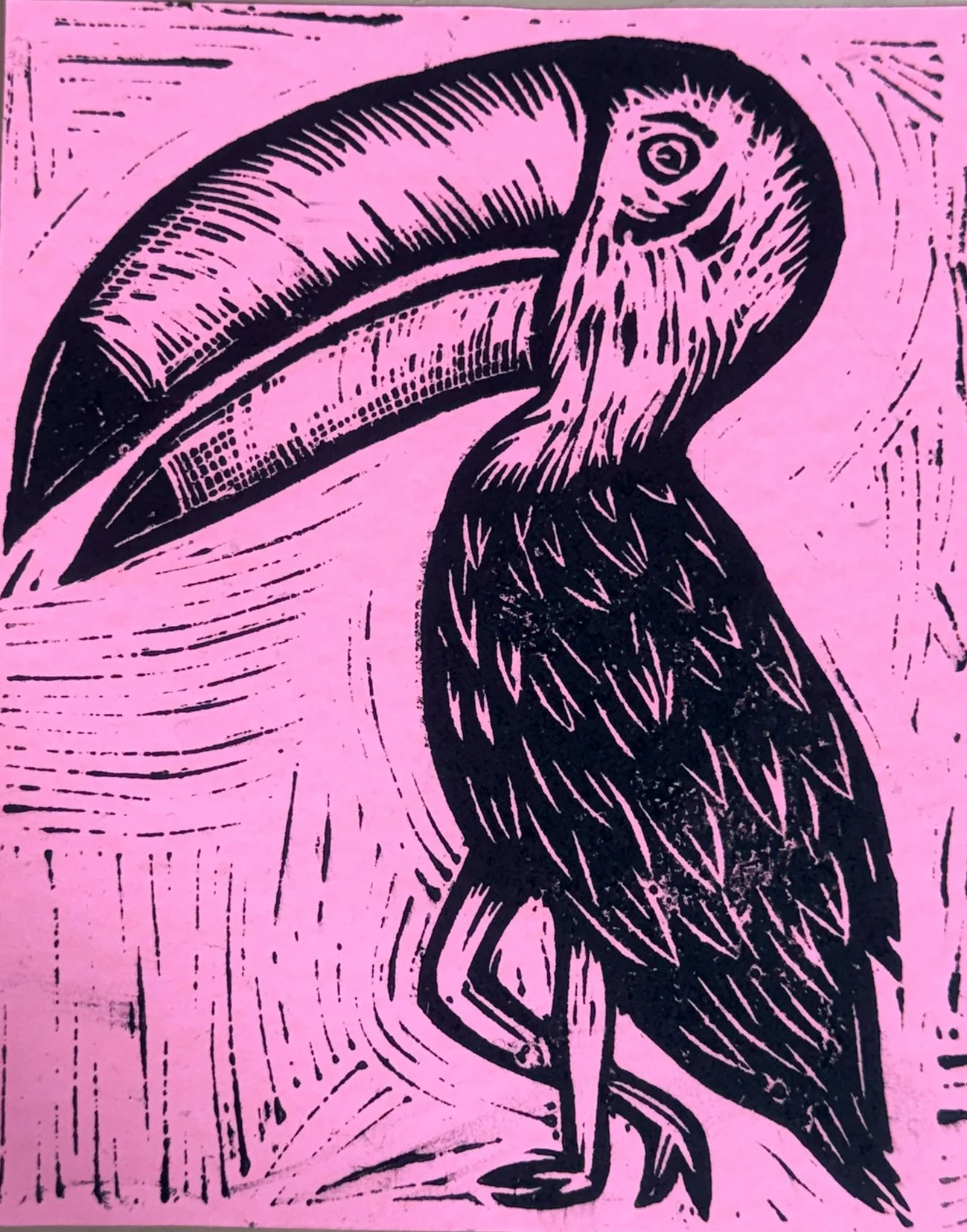 Linocut Toucan