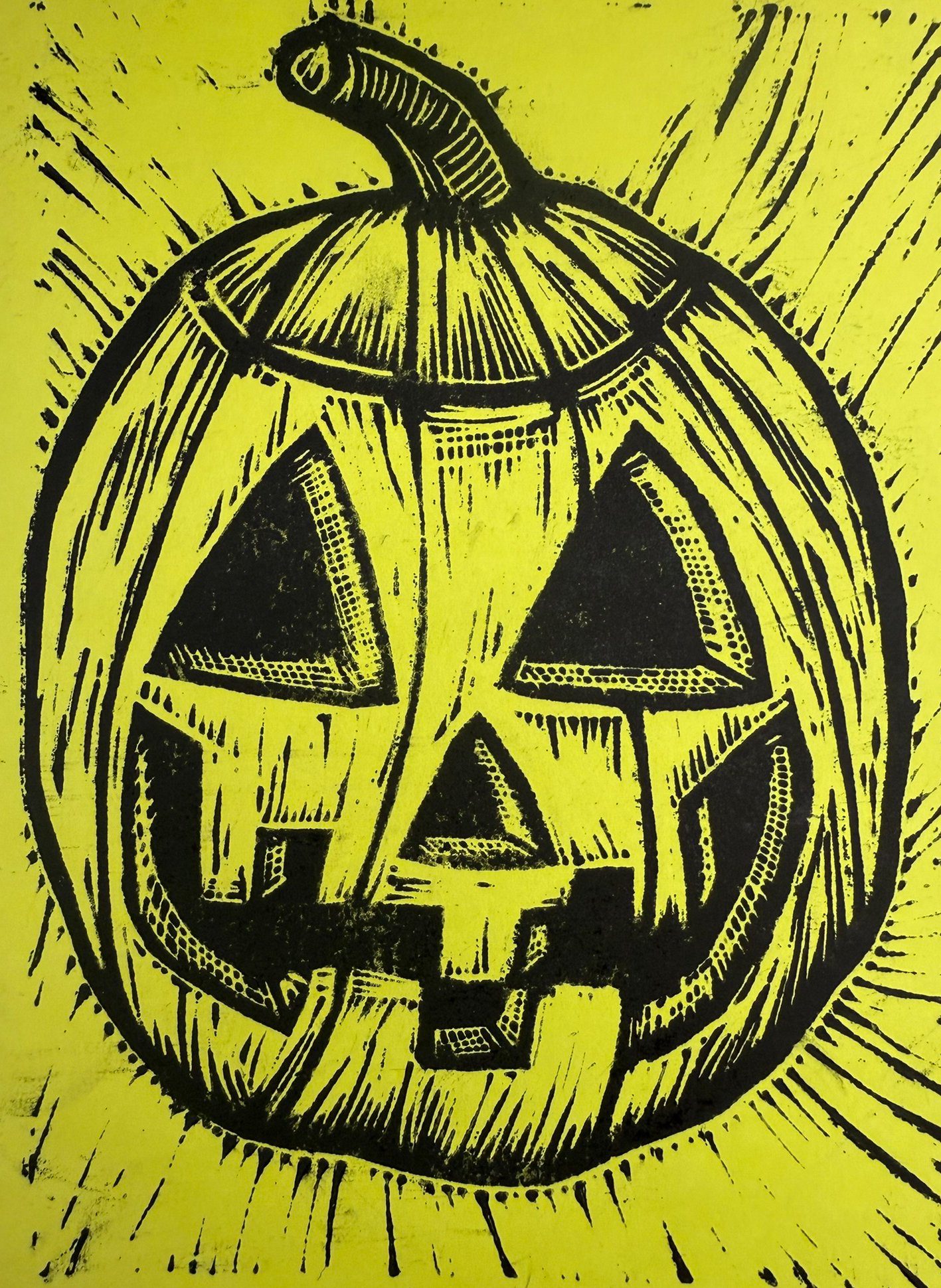 Linocut Pumpkin