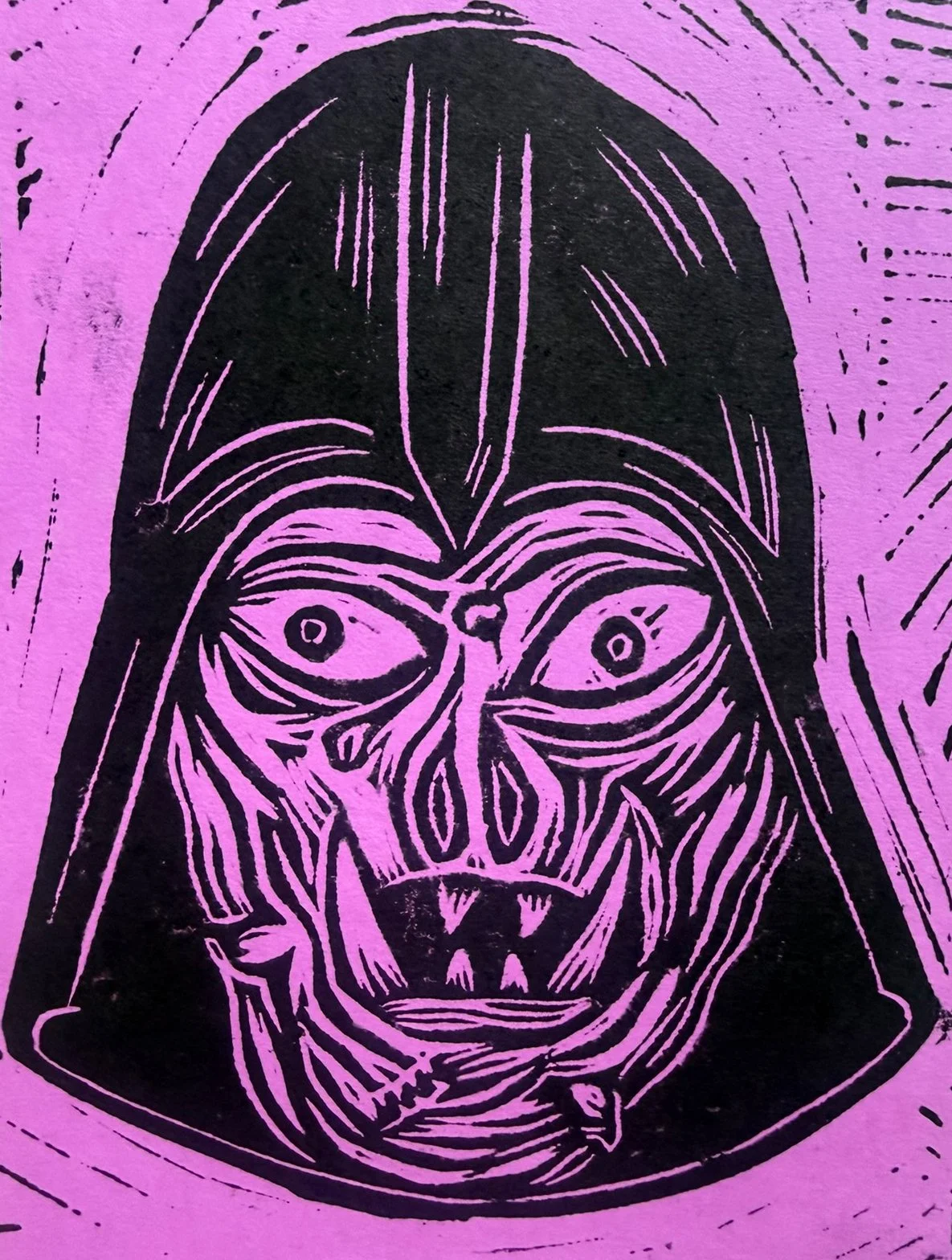 Linocut Ghoul