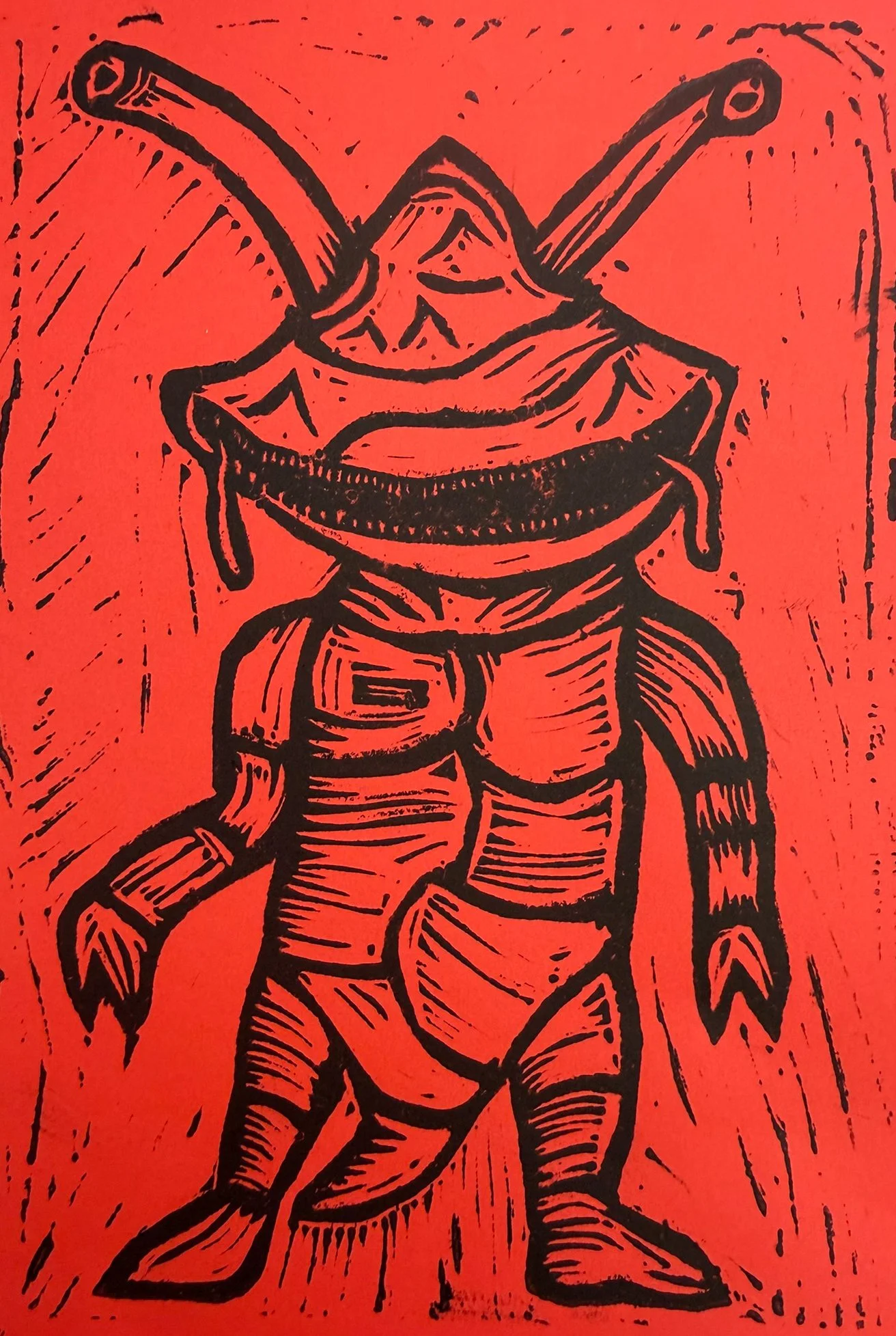 Linocut Kanegon