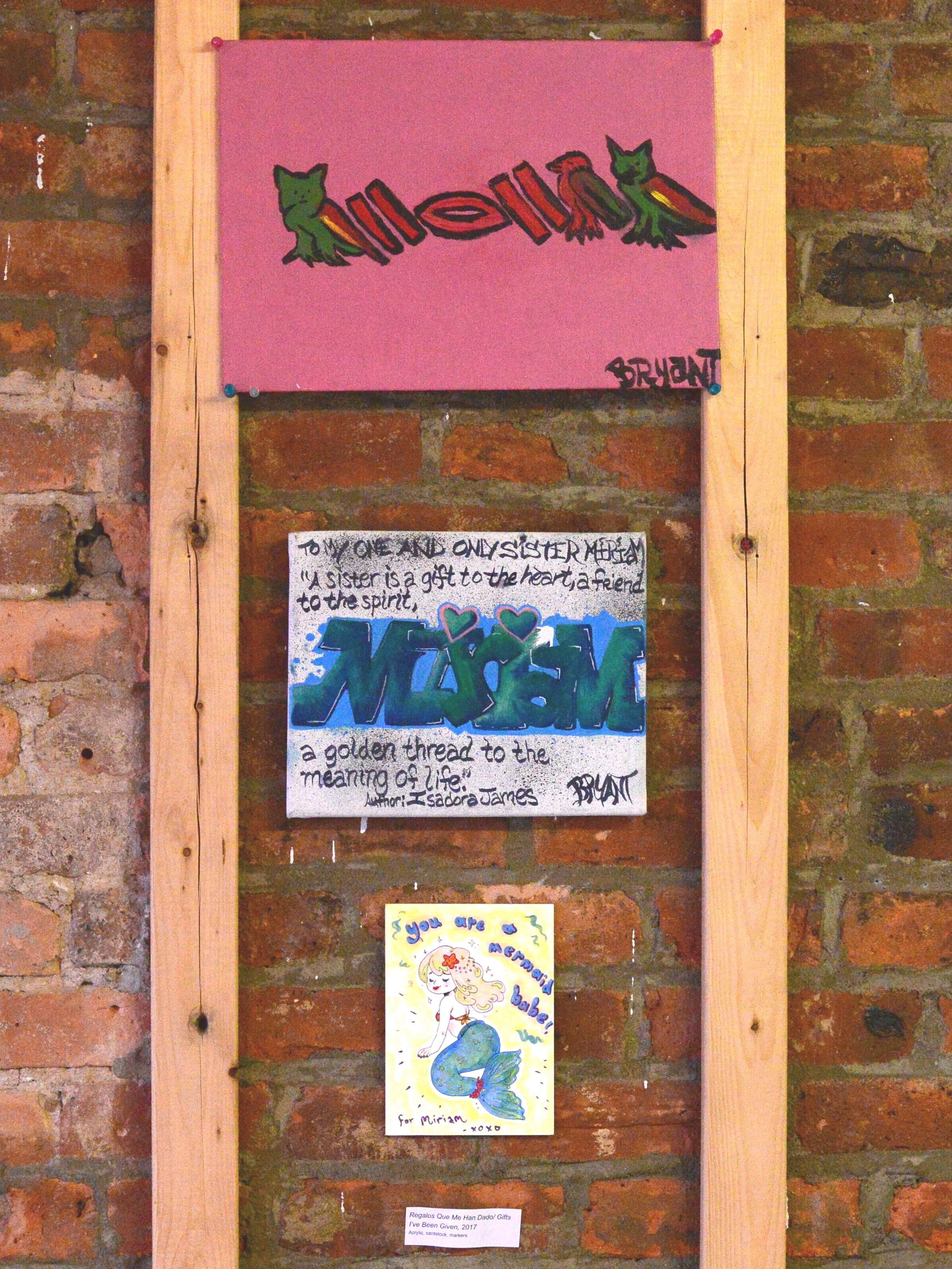 Regalos Que Me Han Dado/ Gifts I’ve Been Given, 2017- Acrylic, card stock, markers