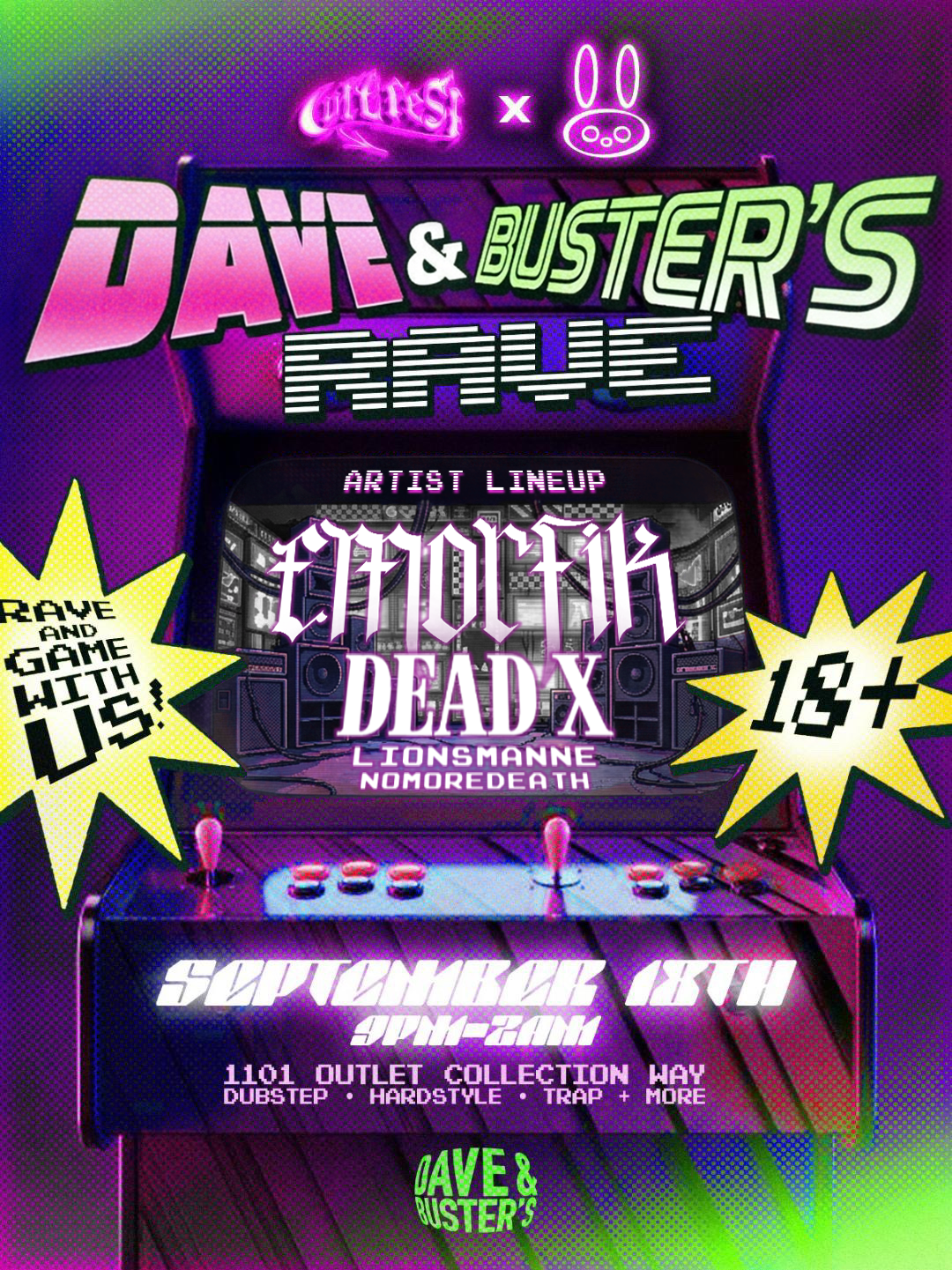 SEATTLE | SEPT 18  | EMORFIK | DAVE & BUSTERS  | 18+
