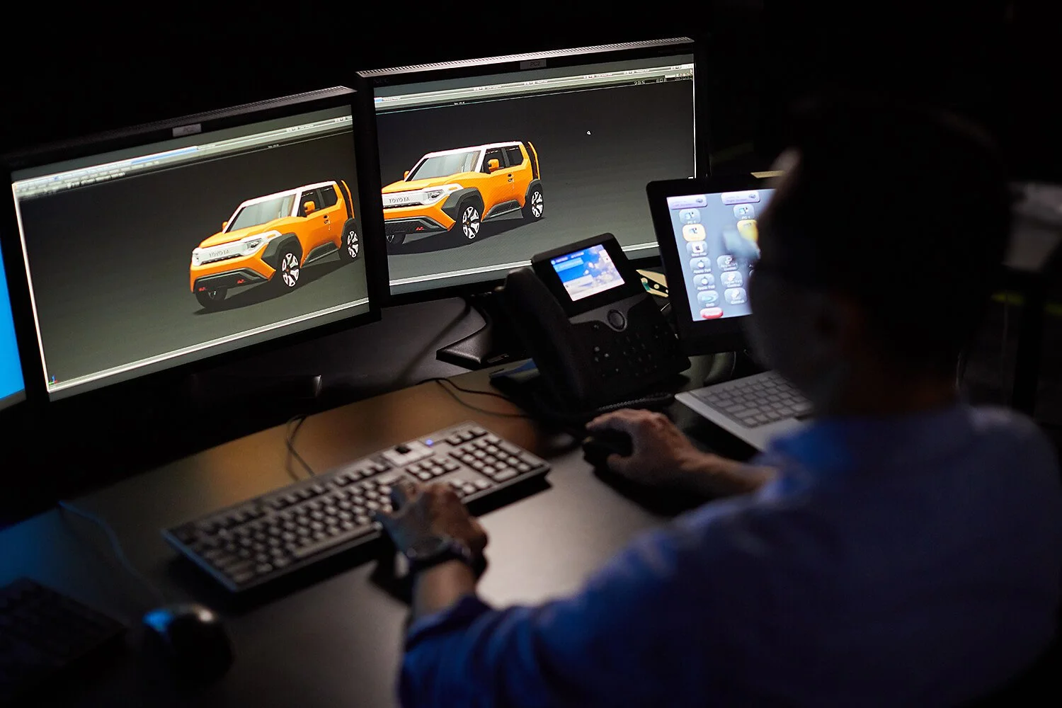 Dallas corporate photography showcasing Toyota Calty high-tech automotive design.