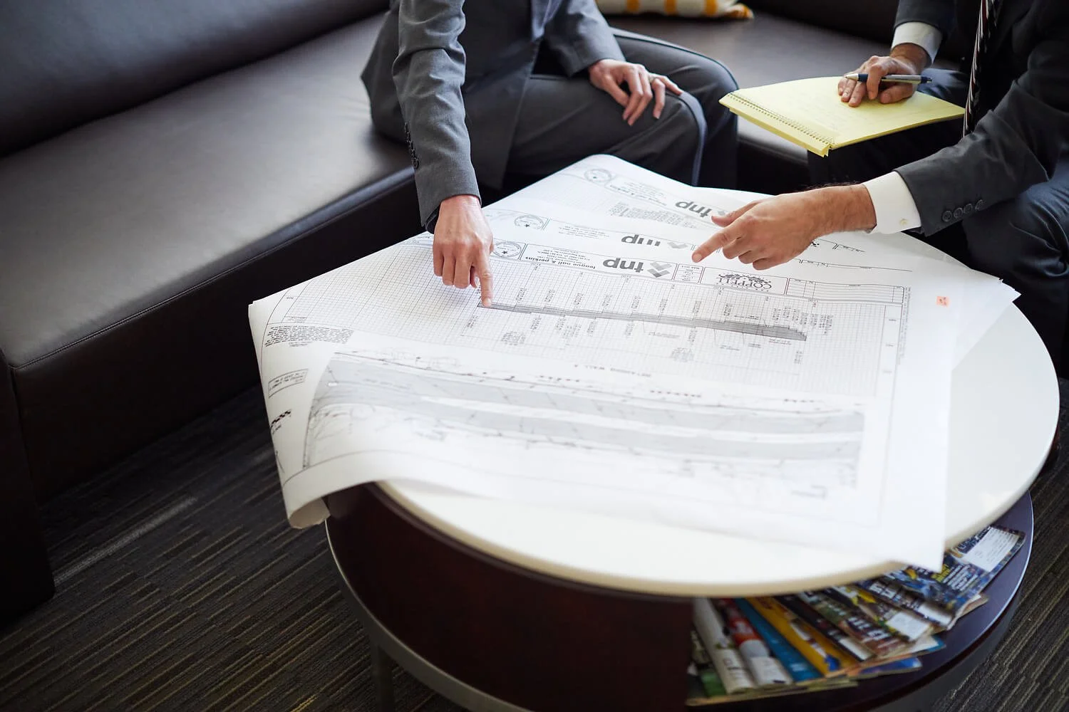 Professional corporate photography in Dallas showcasing collaborative project planning.