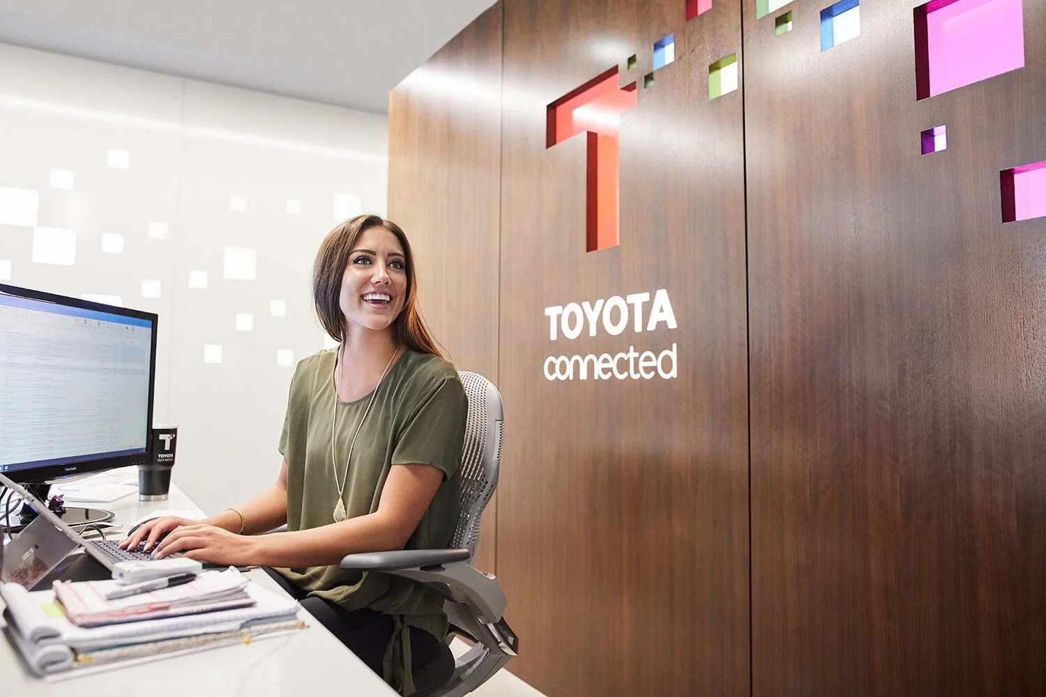 Dallas corporate photography capturing office environments at Toyota Connected.