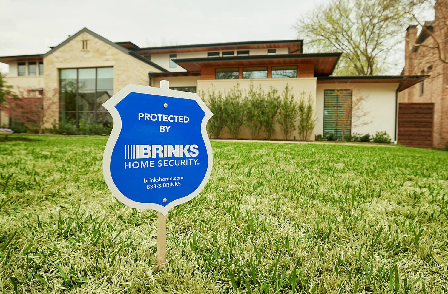 Corporate photography in Dallas highlighting secure and stylish homes for Brinks Home Security.