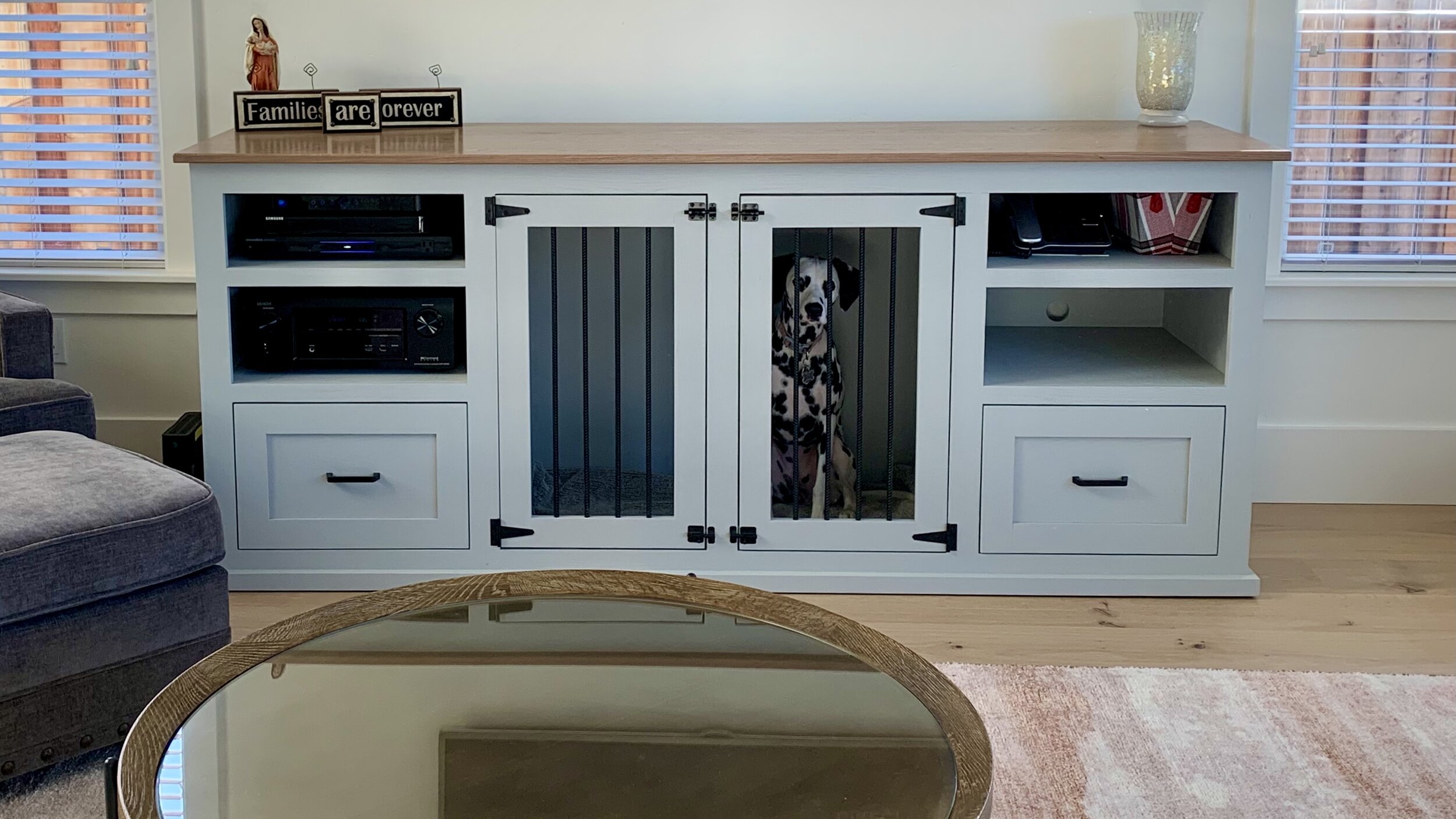 Dog Crate Entertainment Center — Nygaard