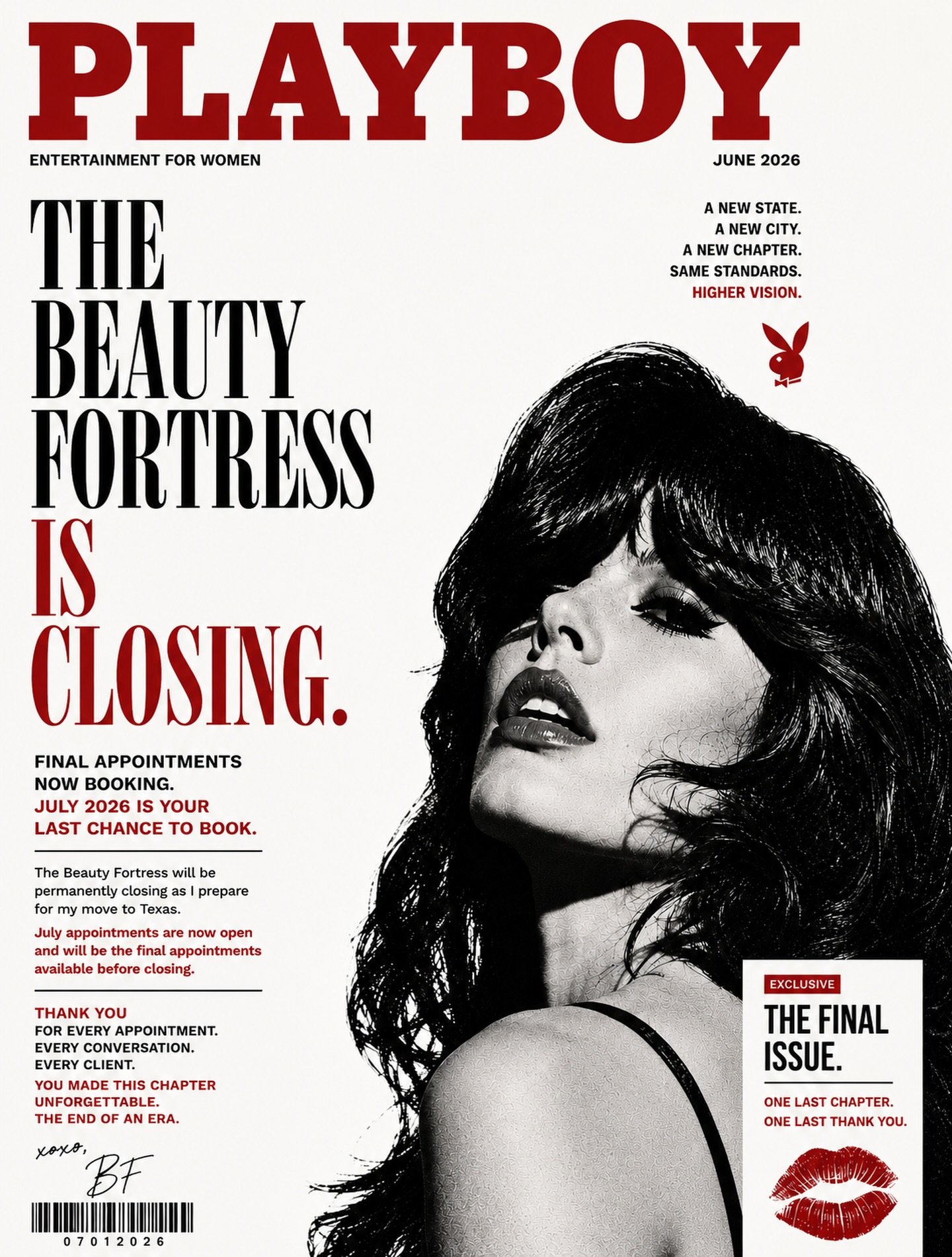 Well, after years of waxing your buttholes, fixing your lashes, listening to your relationship updates, meeting your babies, hearing about your coworkers, and laughing about nonsense, it&rsquo;s time.

The Beauty Fortress will be closing August 2026 