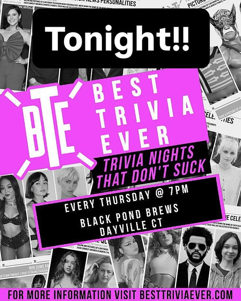 π§ πΊ It’s Thursday Trivia Night with @besttriviaever here at Black Pond Brews! The fun kicks off at 7PM, so grab your crew, grab a beer, and get ready to battle it out for bragging rights and gift certificate prizes.
We’re open 2–10