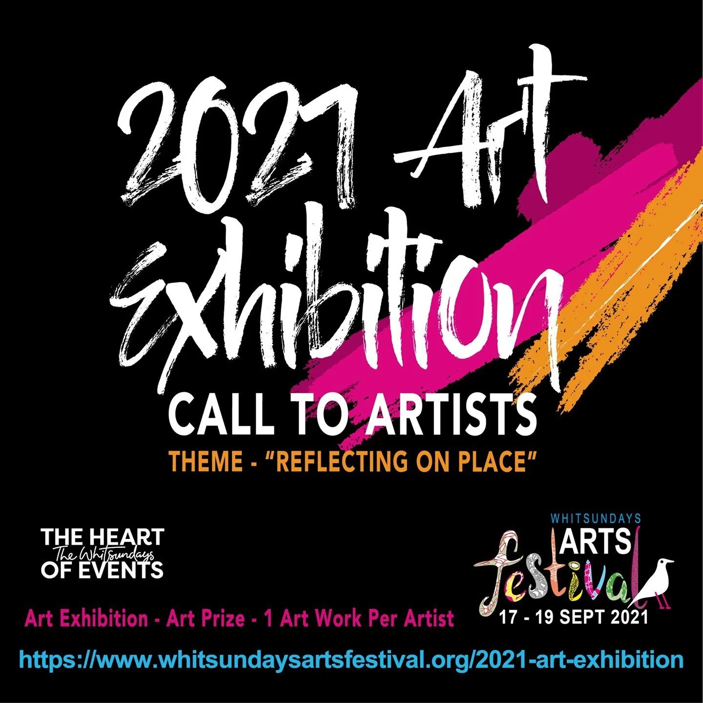 CALLING ALL AUSTRALIAN ARTISTS! Have you entered yet?⁠
⁠
Submit your artwork online for the chance to participate in our Art Exhibition as part of the Whitsundays Arts Festival (17-19 Sept 2021). Finalists have the chance to win one of our art prizes