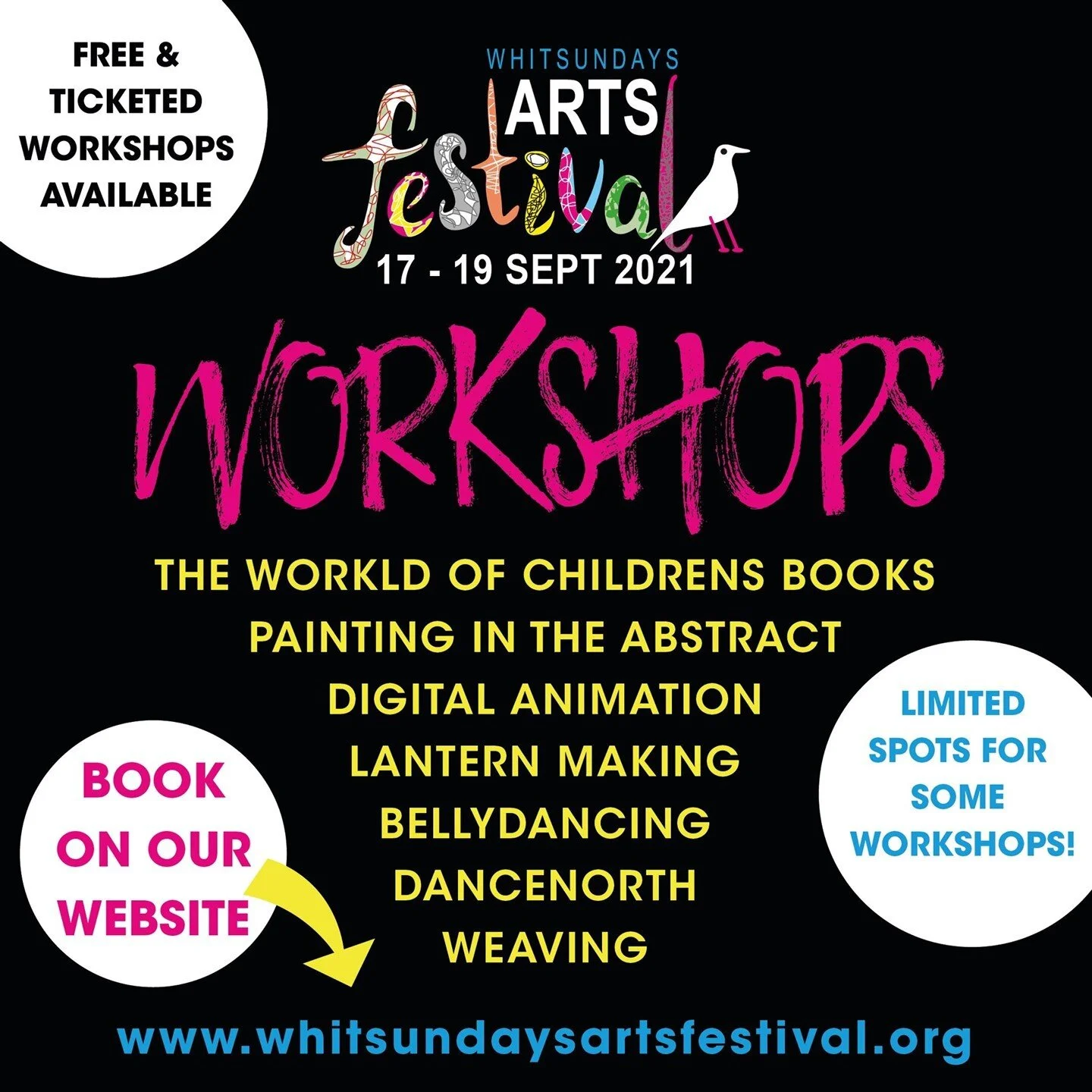 Workshops at the Whitsunday Arts Festival!⁠
⁠
We have a some fantastic workshops on offer this year, both ticketed and free - there's something for everyone!⁠
Some have as little as 10 spots available so don't miss out - book yours today.⁠
⁠
Most wor
