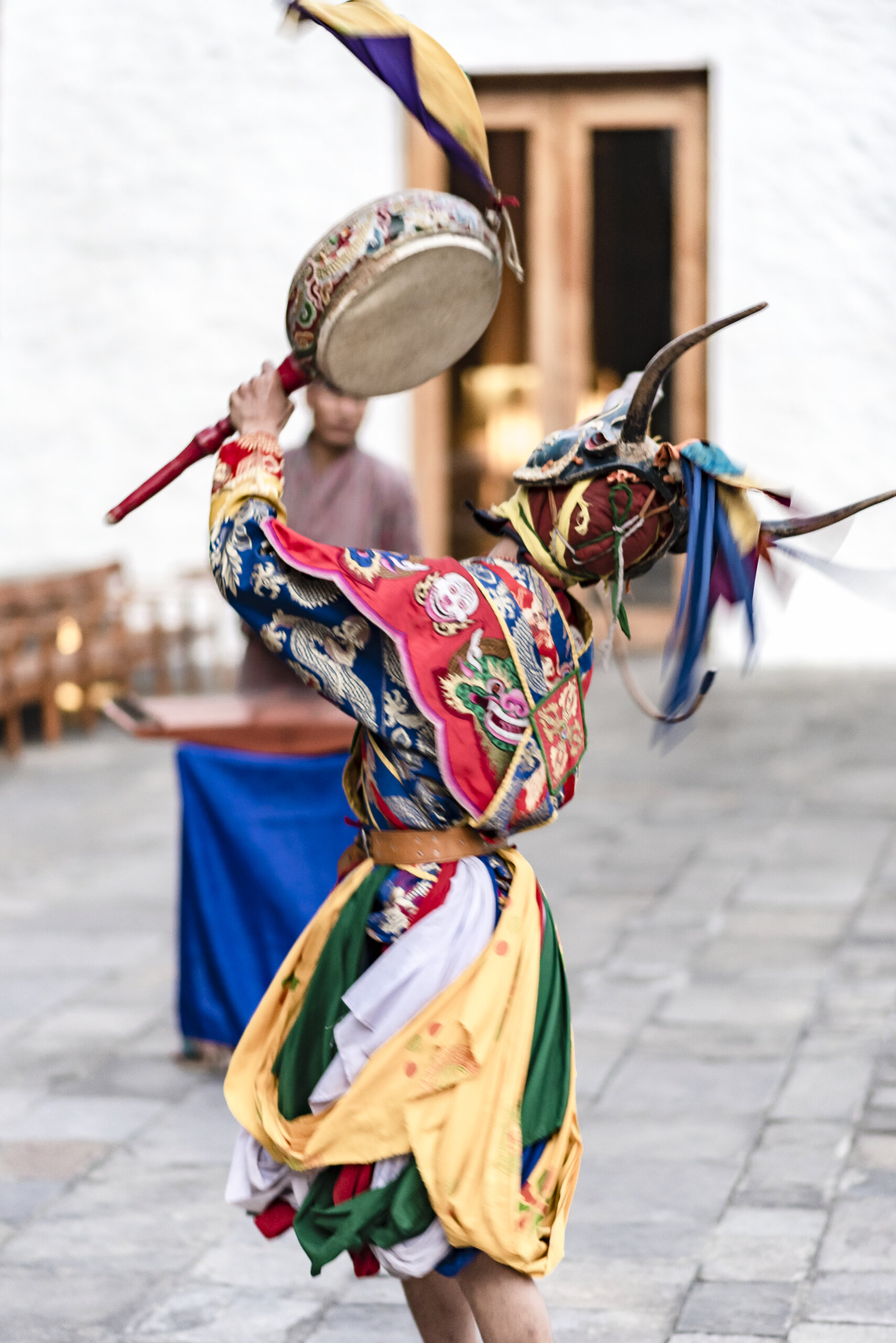 Amankora, Bhutan - Accommodation, Thimphu Lodge, Outdoor Terrace Cultural Performance_High Res_18005.jpg