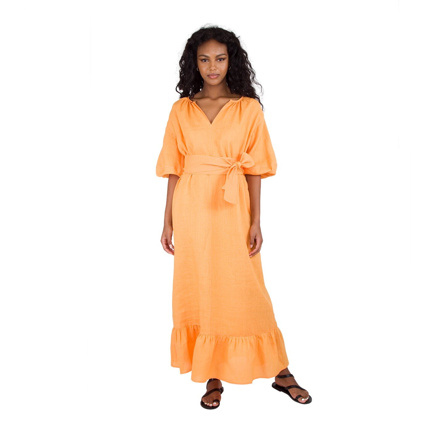 Meryl Maxi Ruffle Dress in Clementine.jpeg