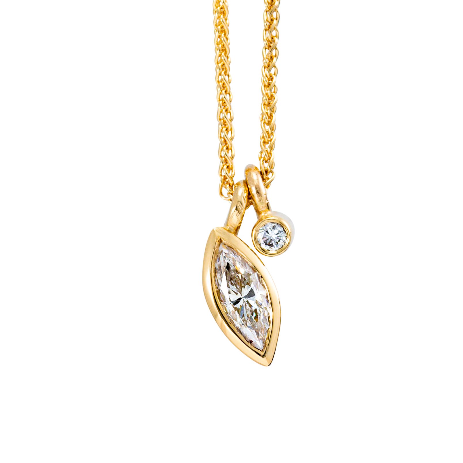 marquise cut diamond necklace