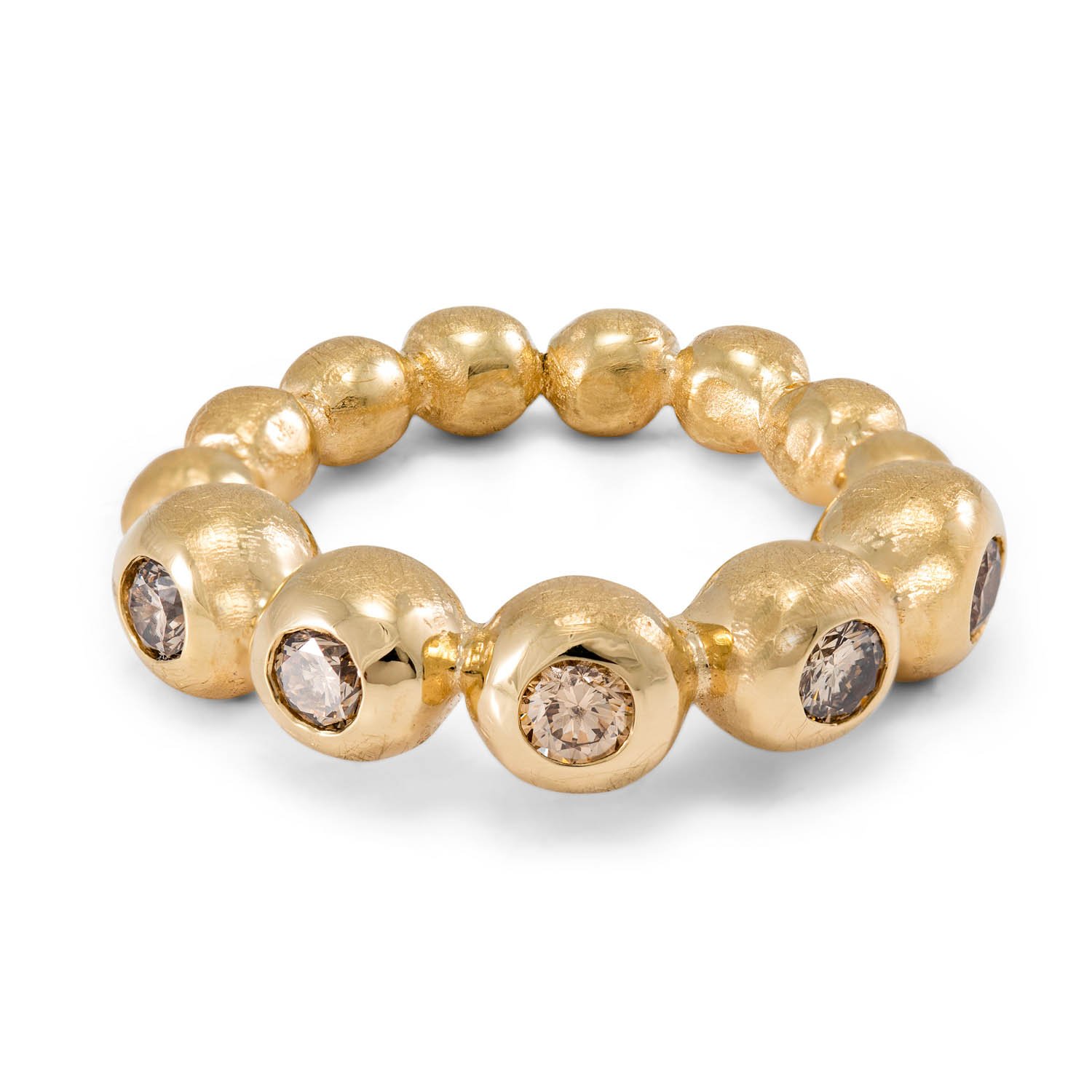 wobble ring with champagne diamonds
