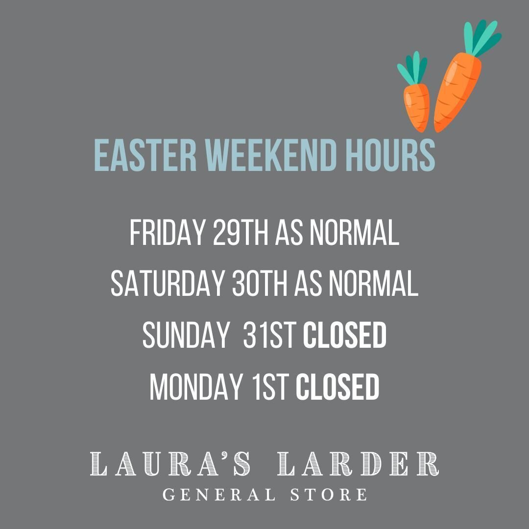 DON'T GET CAUGHT OUT
We're closed Easter Sunday and Easter Monday

&gt;
&gt;

#food 
#foodie
#local
#localbusiness
#smallbusiness
#supportlocal
#independent
#smallbusinessuk 
#foodbusiness 
#specialistfoodstore 
#delicatessen
#bromleybusiness 
#south