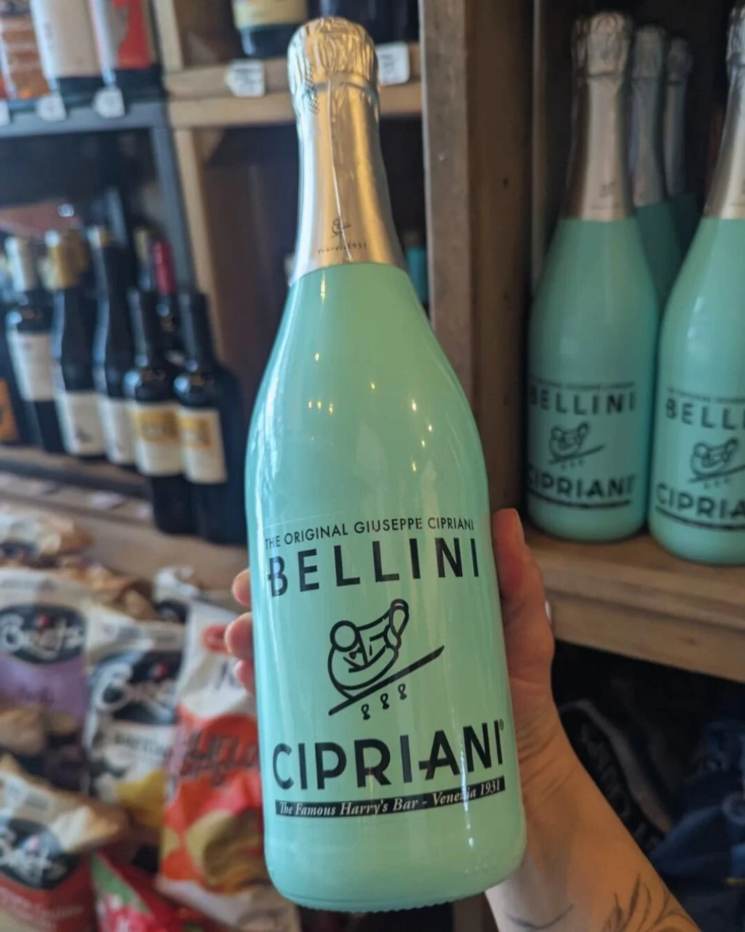 New in and very good. Meet the OG bellini -  the one that started it all at Harry&rsquo;s Bar in Venice. Now bottled for you to enjoy anywhere, made with fresh peach pur&eacute;e + sparkling Prosecco. 

Yes, it&rsquo;s the ultimate Venetian aperitivo