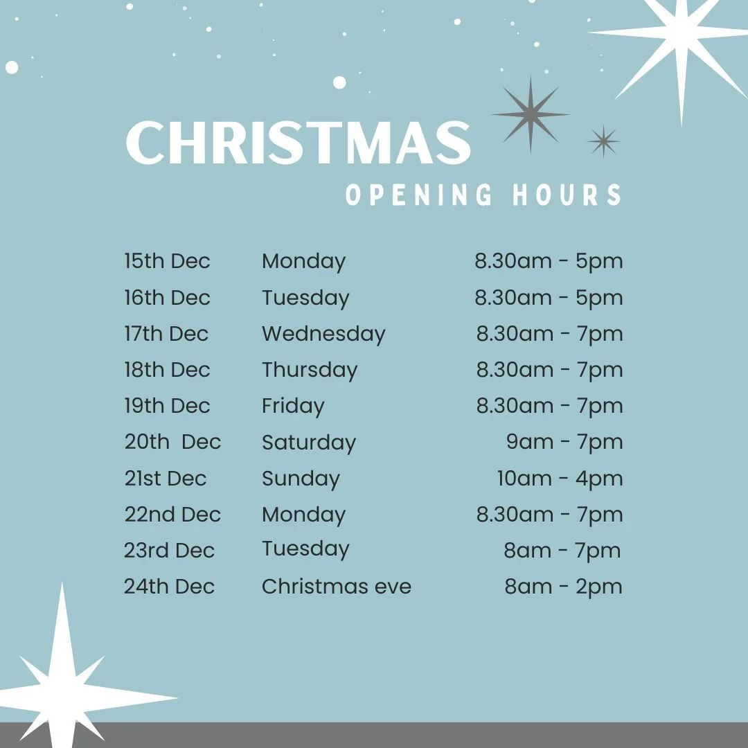 Christmas &amp; New Year Opening Hours

As we approach the festive season, here&rsquo;s the lowdown on when you can pop in for all your foodie needs

- Swipe to check both our Christmas and New Year opening times. Google will be updated, any dates no