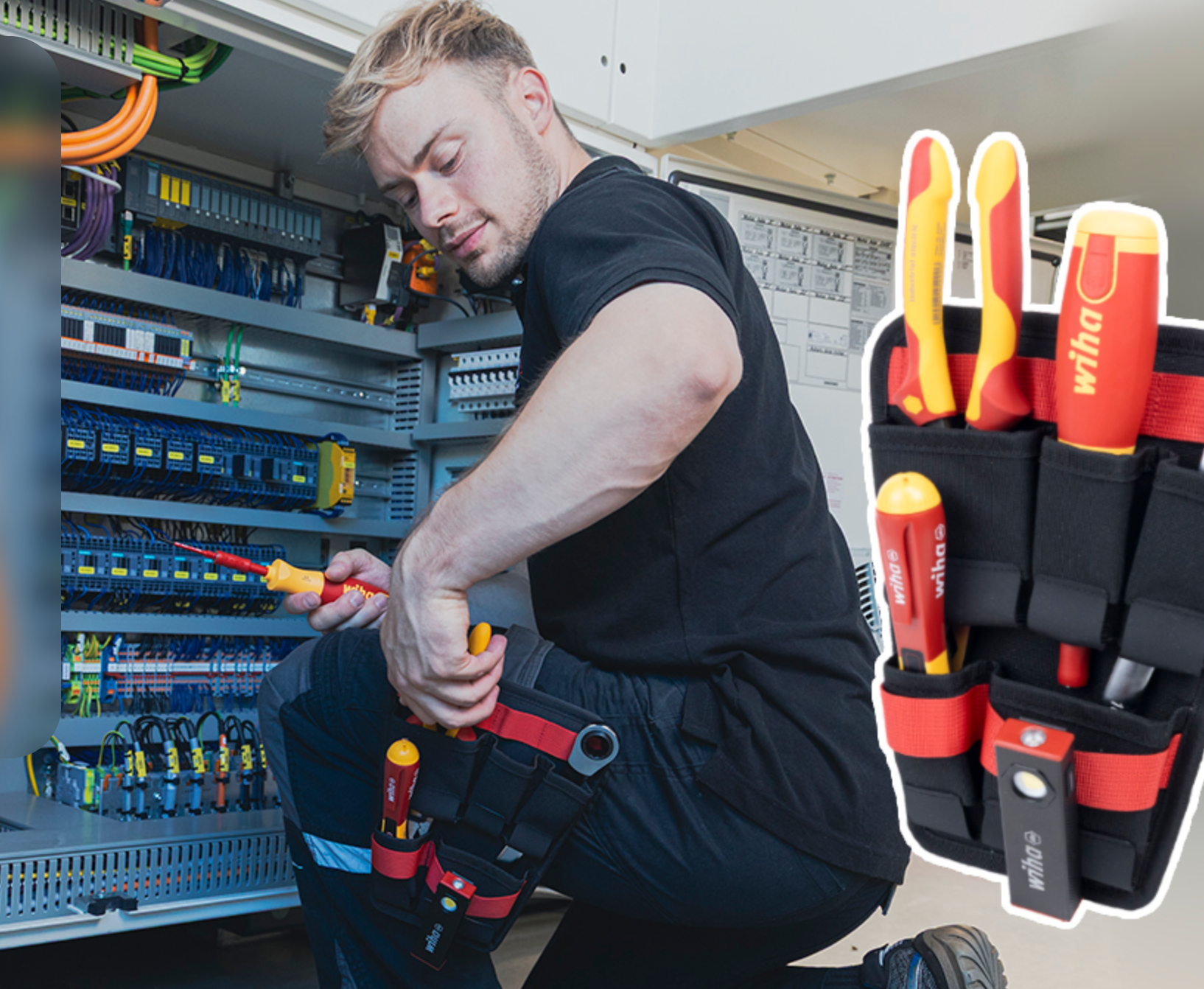 Elektriker mit Wiha Werkzeug