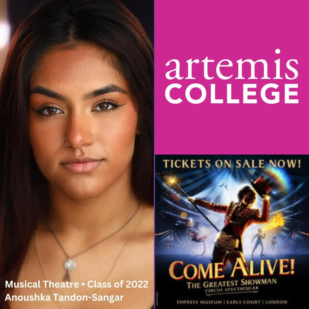 We are so proud of @anoushka_x_ who opens tonight in @comealiveshow 🎉 She&rsquo;s taking over the role from fellow OAP @aaliyamai &mdash; we love to see Artemis grads supporting and succeeding one another on stage!

Break a leg, Anoushka! 💫
#Artemi